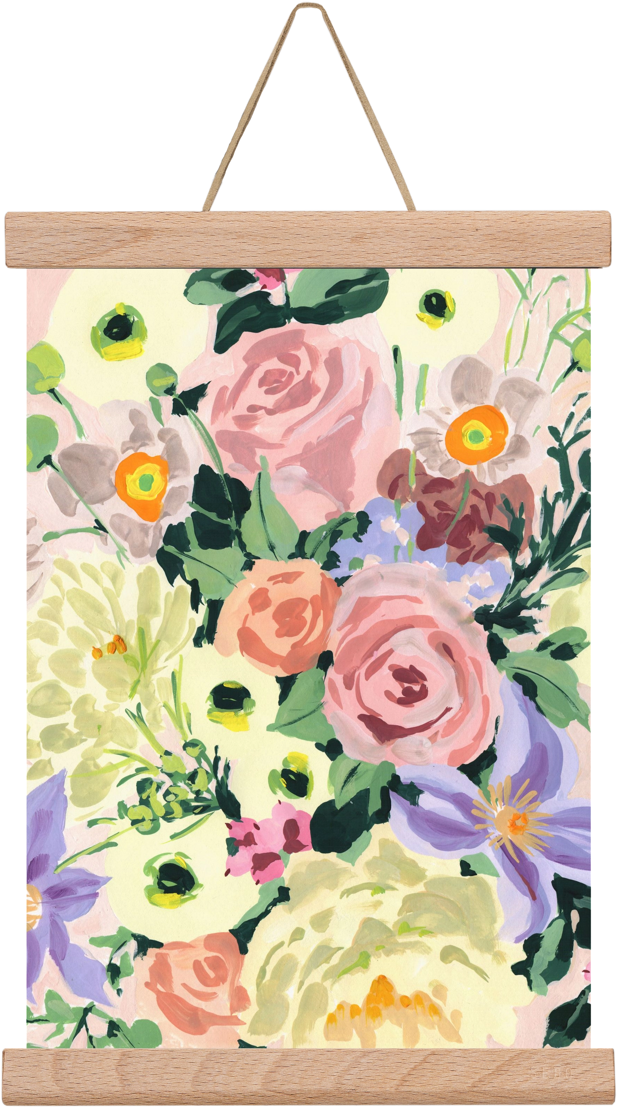 Romantic bouquet, 20x30 cm (20x30 cm), Tölgy akasztó