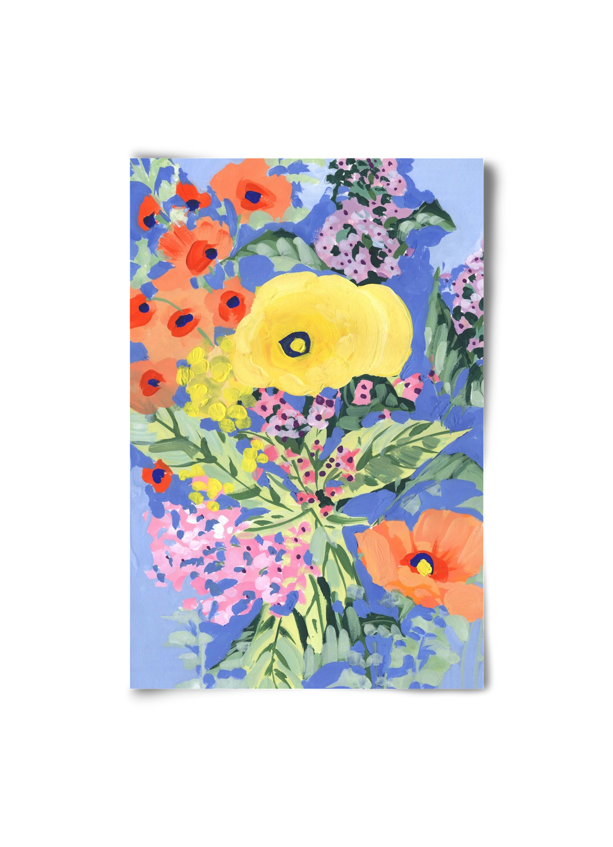 Yellow and orange poppies, 20x30 cm, Keret nélkül