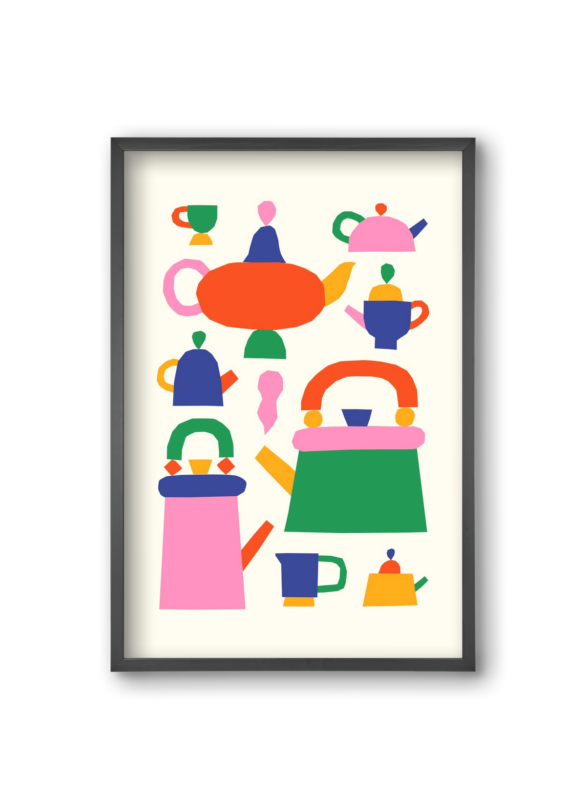 Teapots, 20x30 cm (20x30 cm), Fekete keret