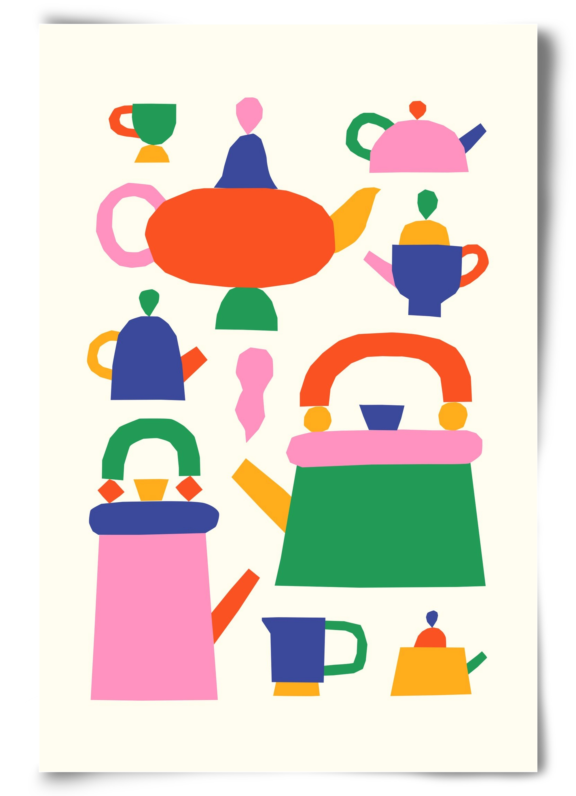 Teapots, 60x90 cm, Keret nélkül