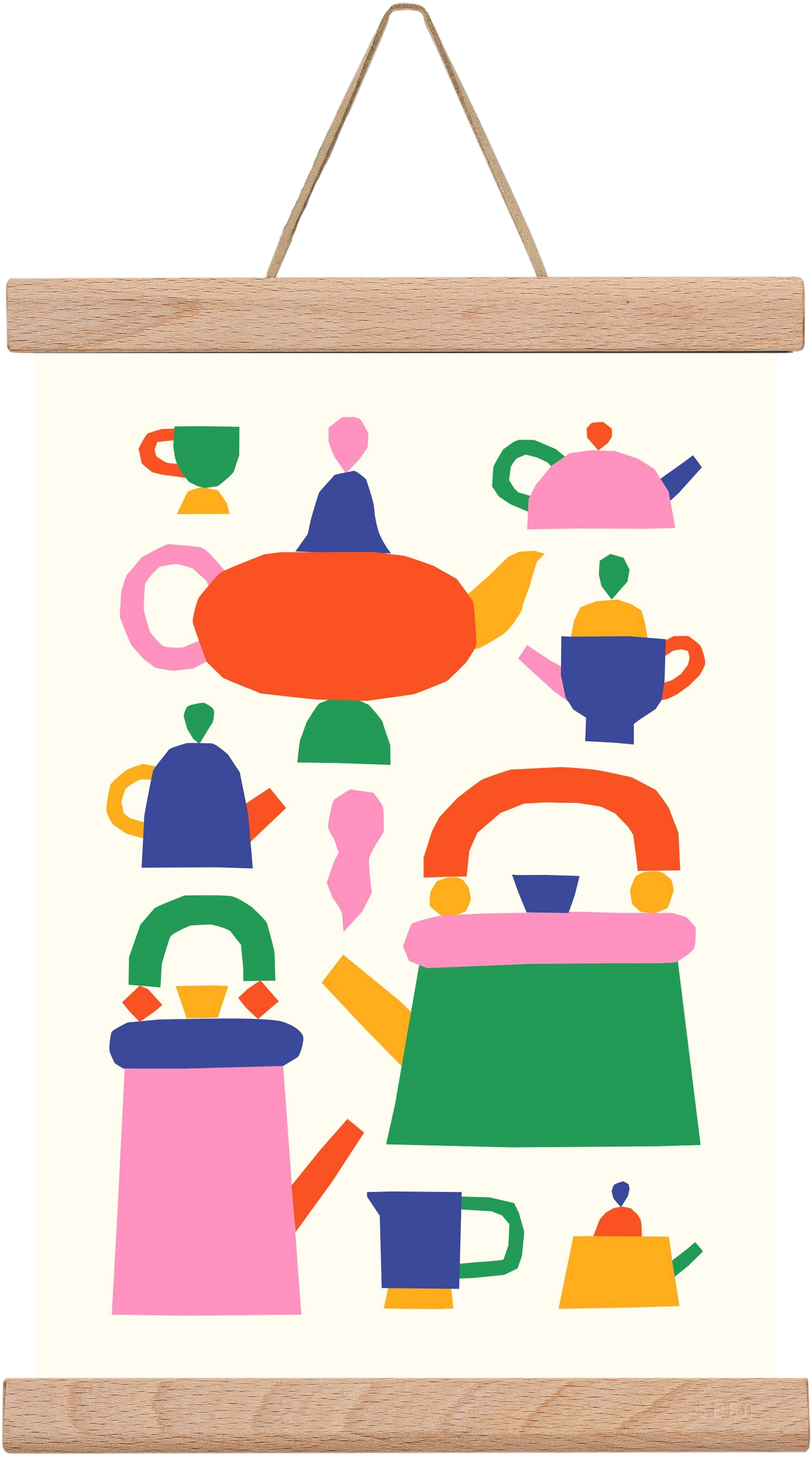 Teapots, 20x30 cm (20x30 cm), Tölgy akasztó