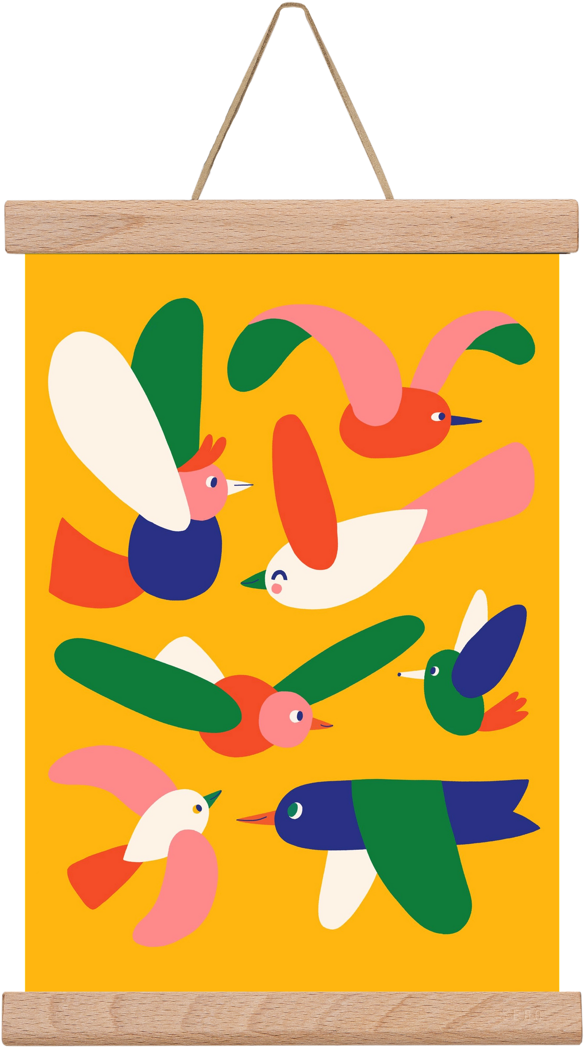 Birds, 20x30 cm (20x30 cm), Tölgy akasztó