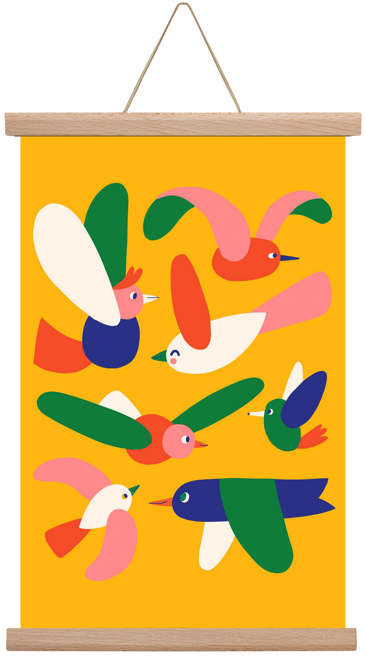 Birds, 30x45 cm (30x45 cm), Tölgy akasztó