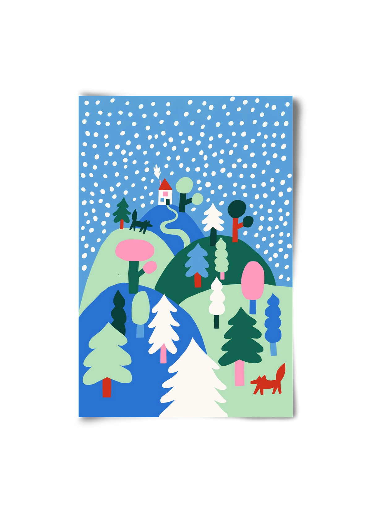 Snowing, 20x30 cm, Keret nélkül