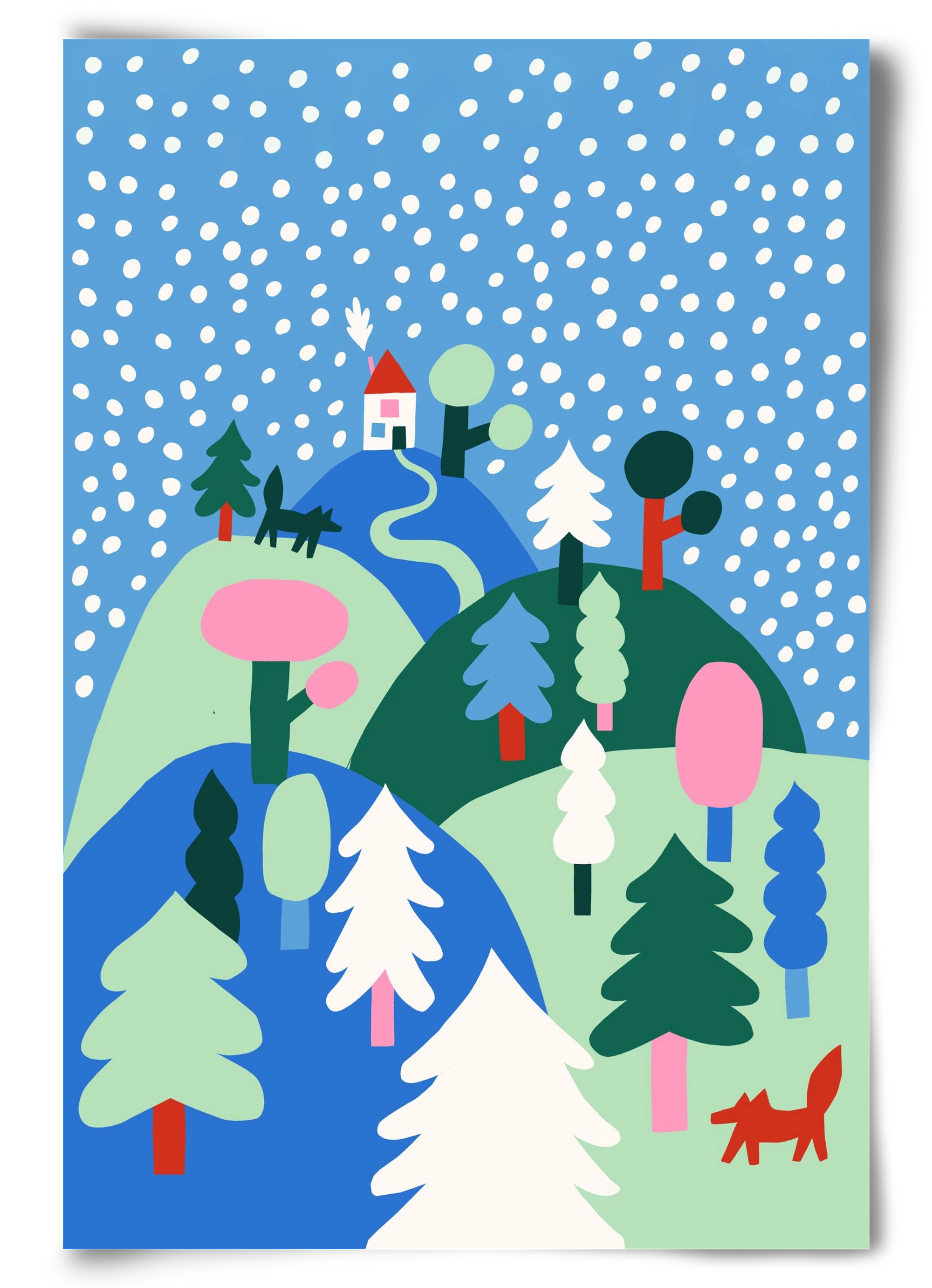 Snowing, 60x90 cm, Keret nélkül