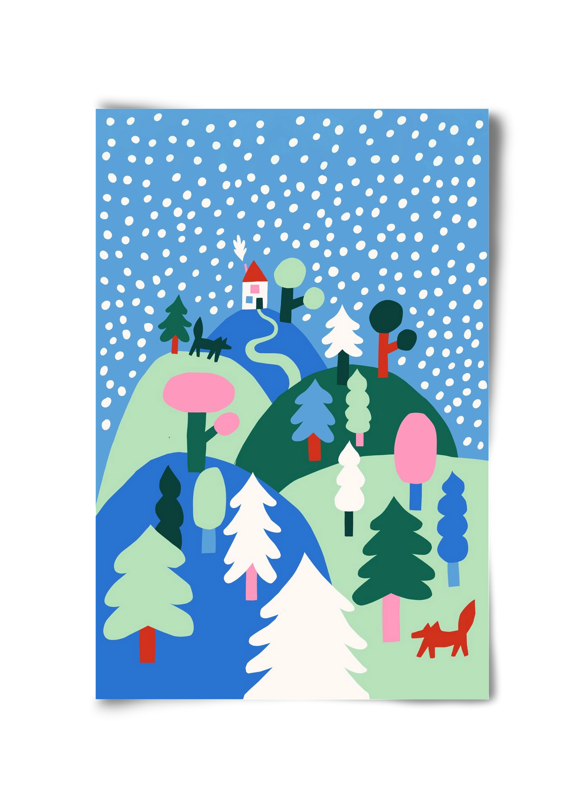 Snowing, 30x45 cm, Keret nélkül