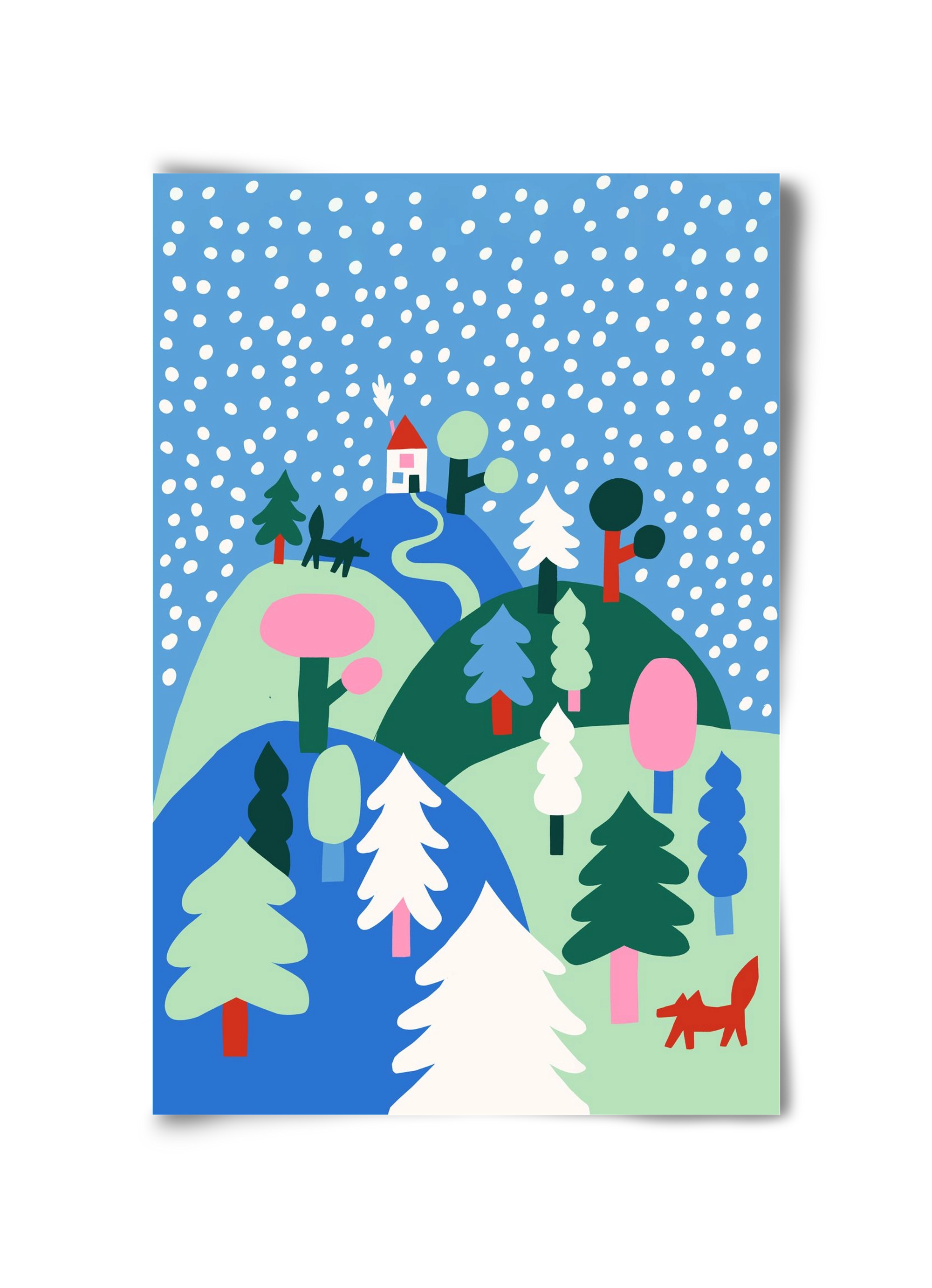 Snowing, 30x45 cm, Keret nélkül