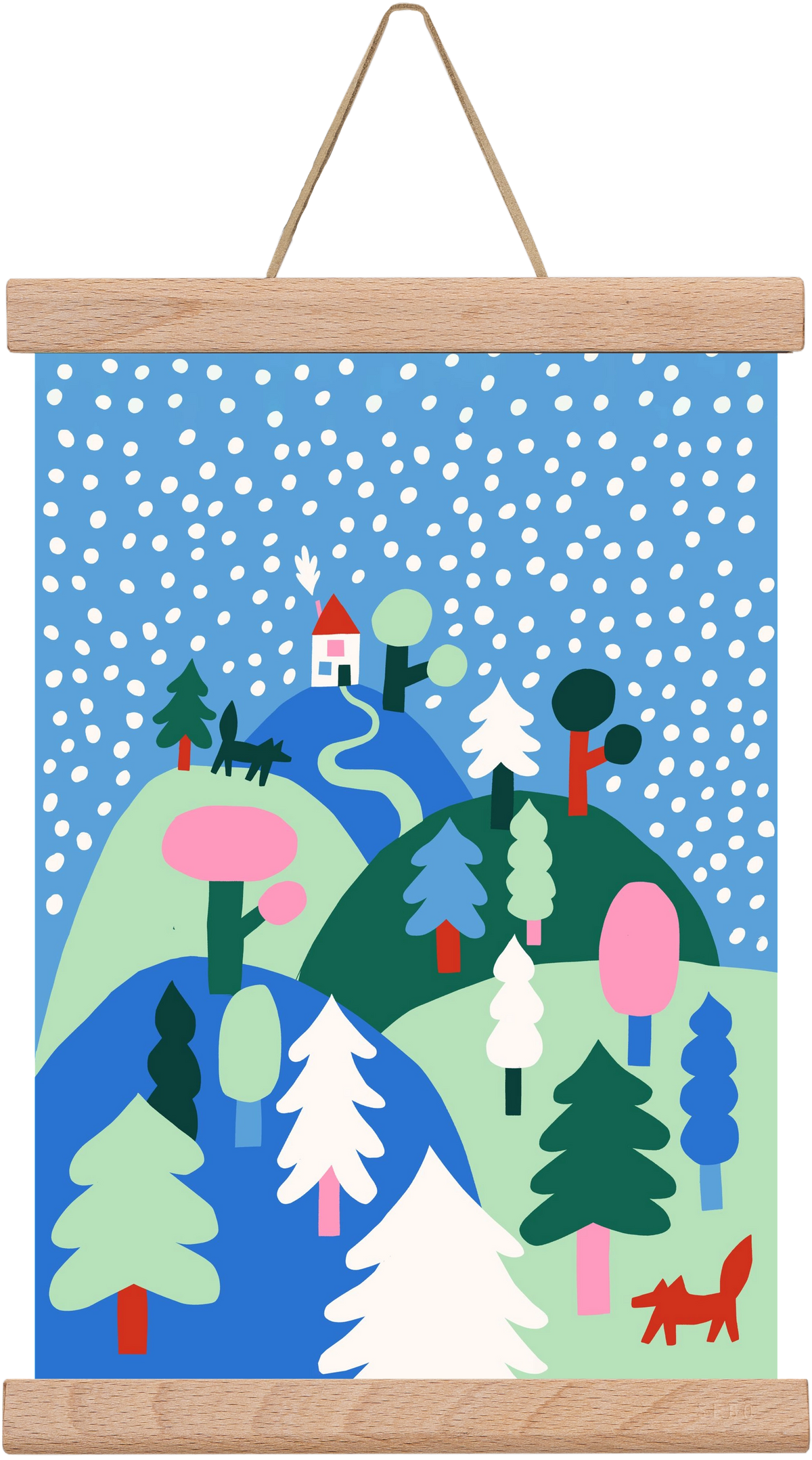 Snowing, 20x30 cm (20x30 cm), Tölgy akasztó