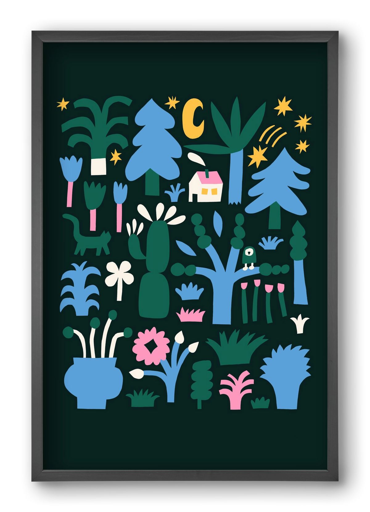 MAgic Garden, 40x60 cm (40x60 cm), Fekete keret