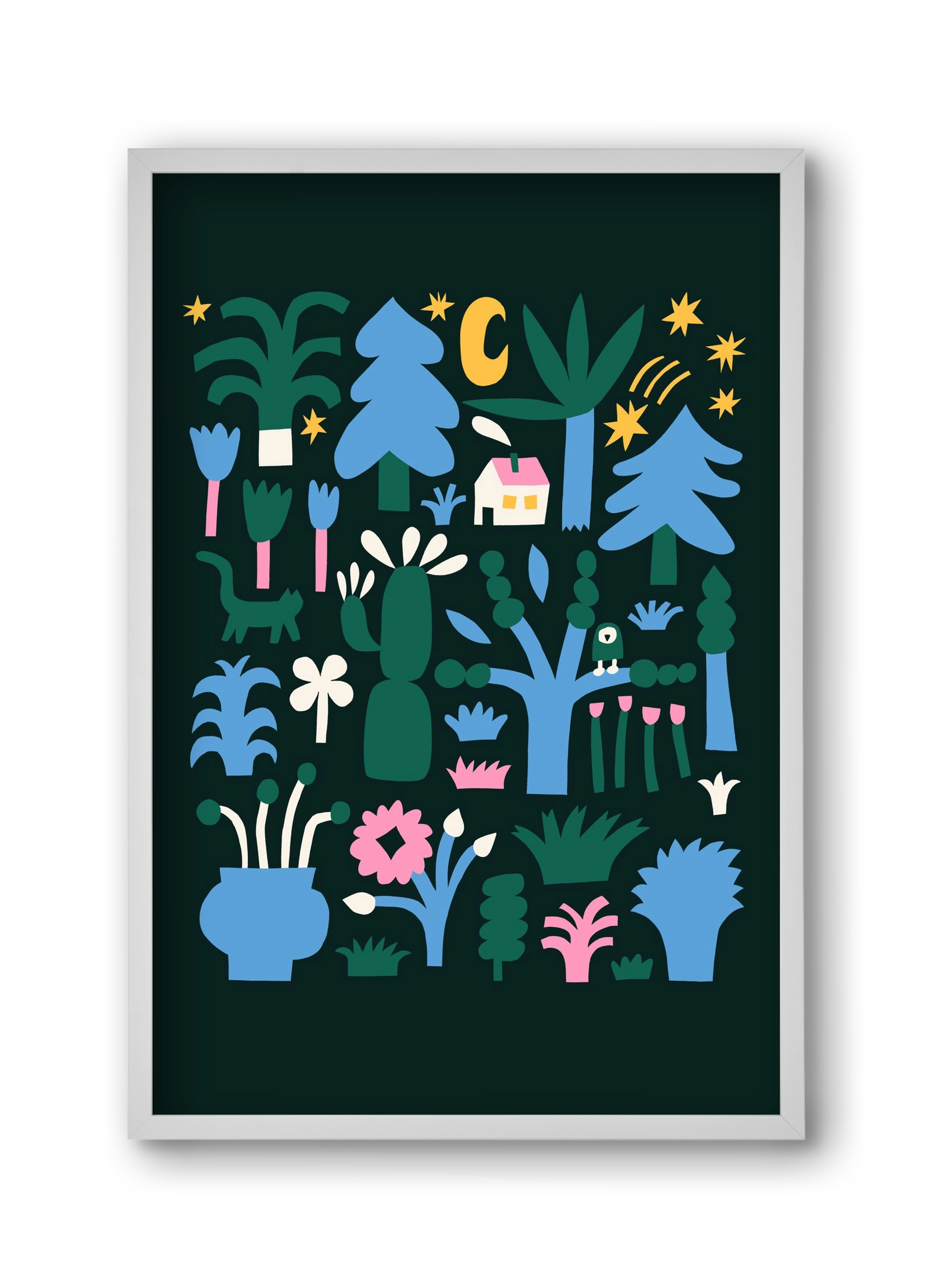 MAgic Garden, 30x45 cm (30x45 cm), Fehér keret