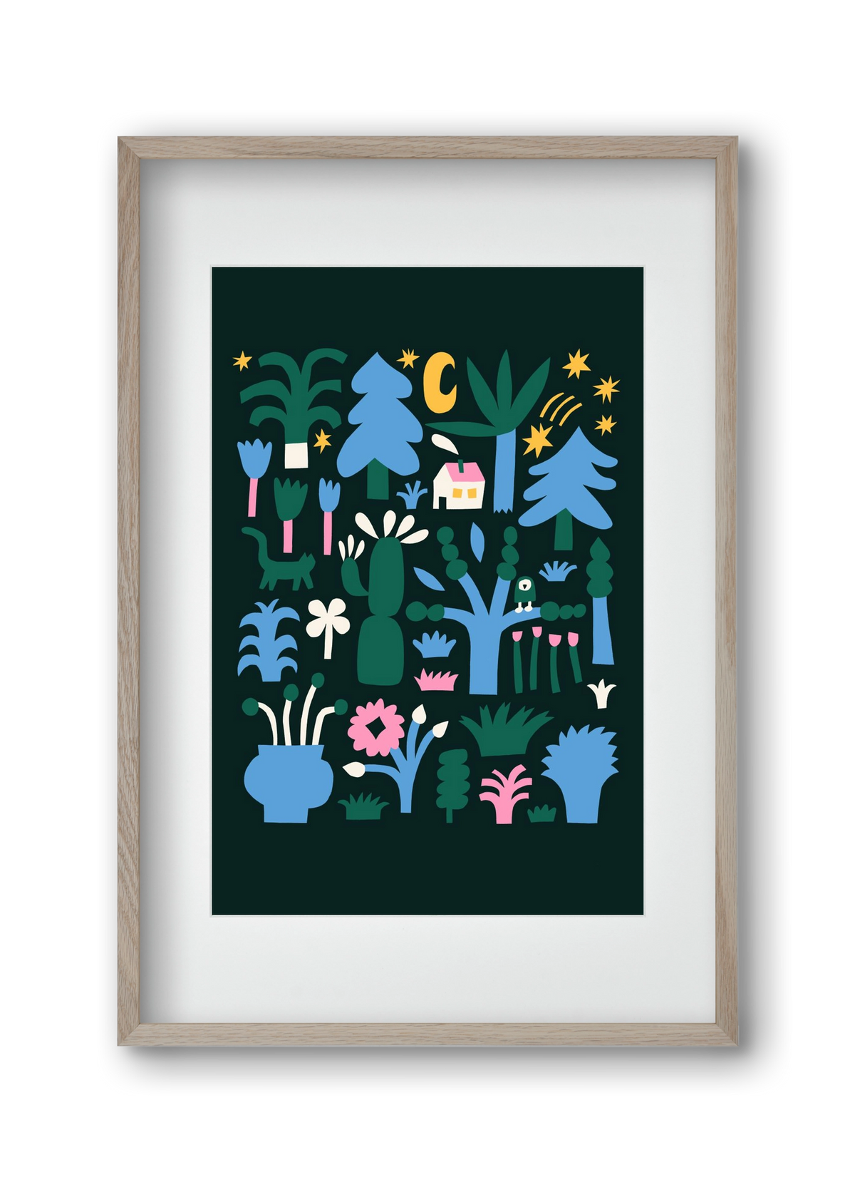 MAgic Garden, 30x45 cm (20x30 cm), Tölgy keret, paszpartuval