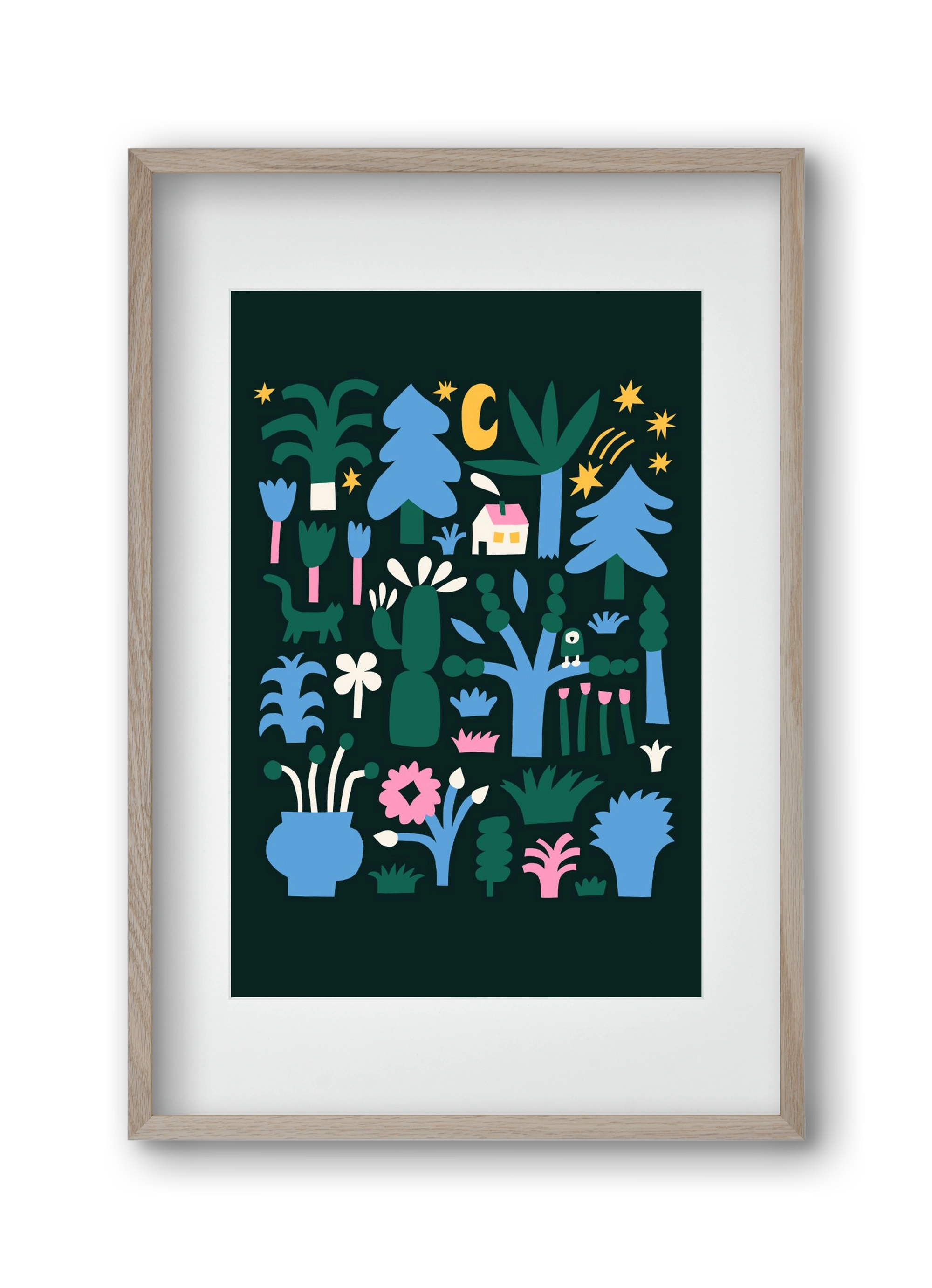 MAgic Garden, 30x45 cm (20x30 cm), Tölgy keret, paszpartuval