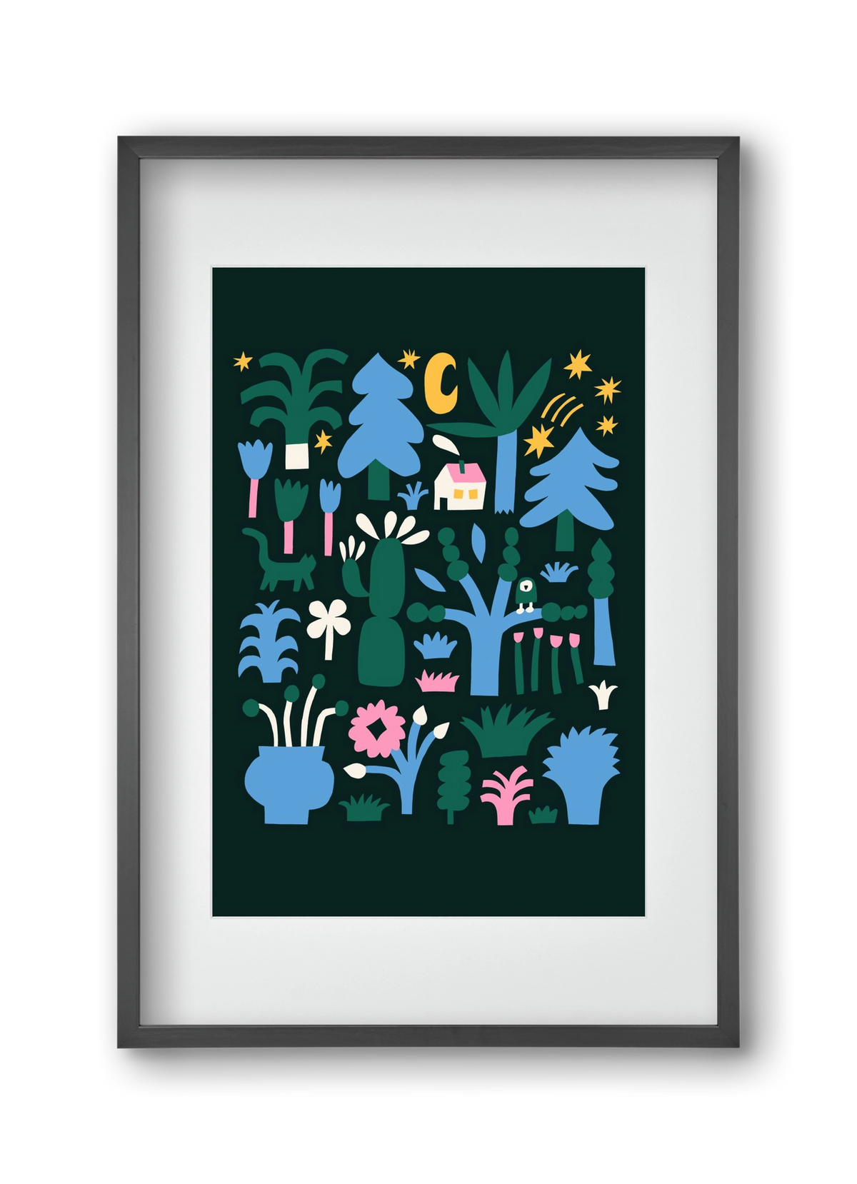 MAgic Garden, 30x45 cm (20x30 cm), Fekete keret, paszpartuval