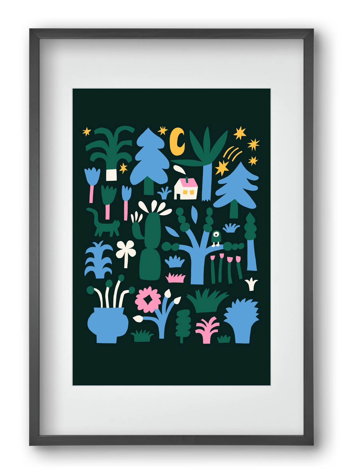 MAgic Garden, 40x60 cm (30x45 cm), Fekete keret, paszpartuval