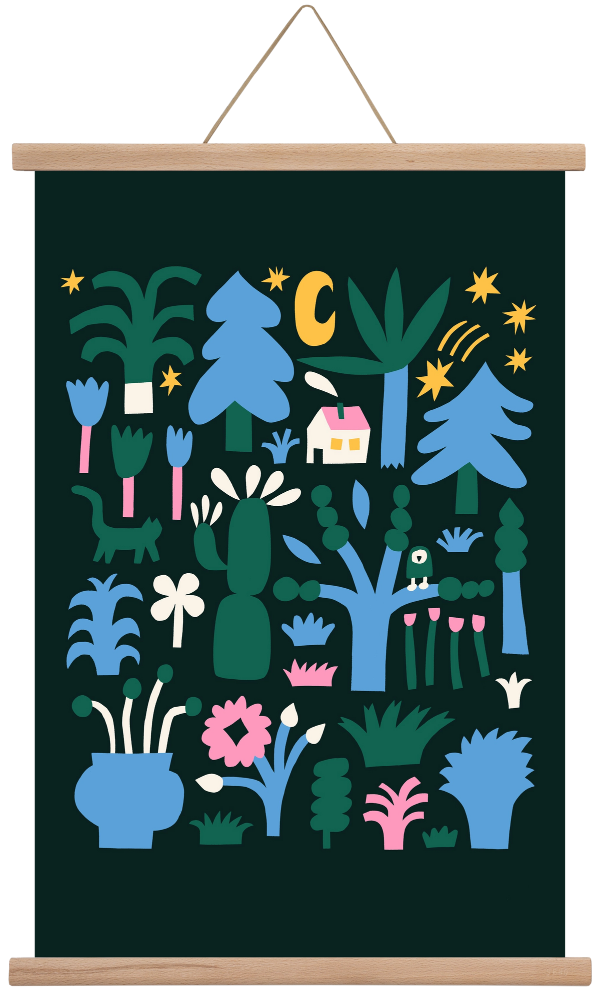 MAgic Garden, 40x60 cm (40x60 cm), Tölgy akasztó