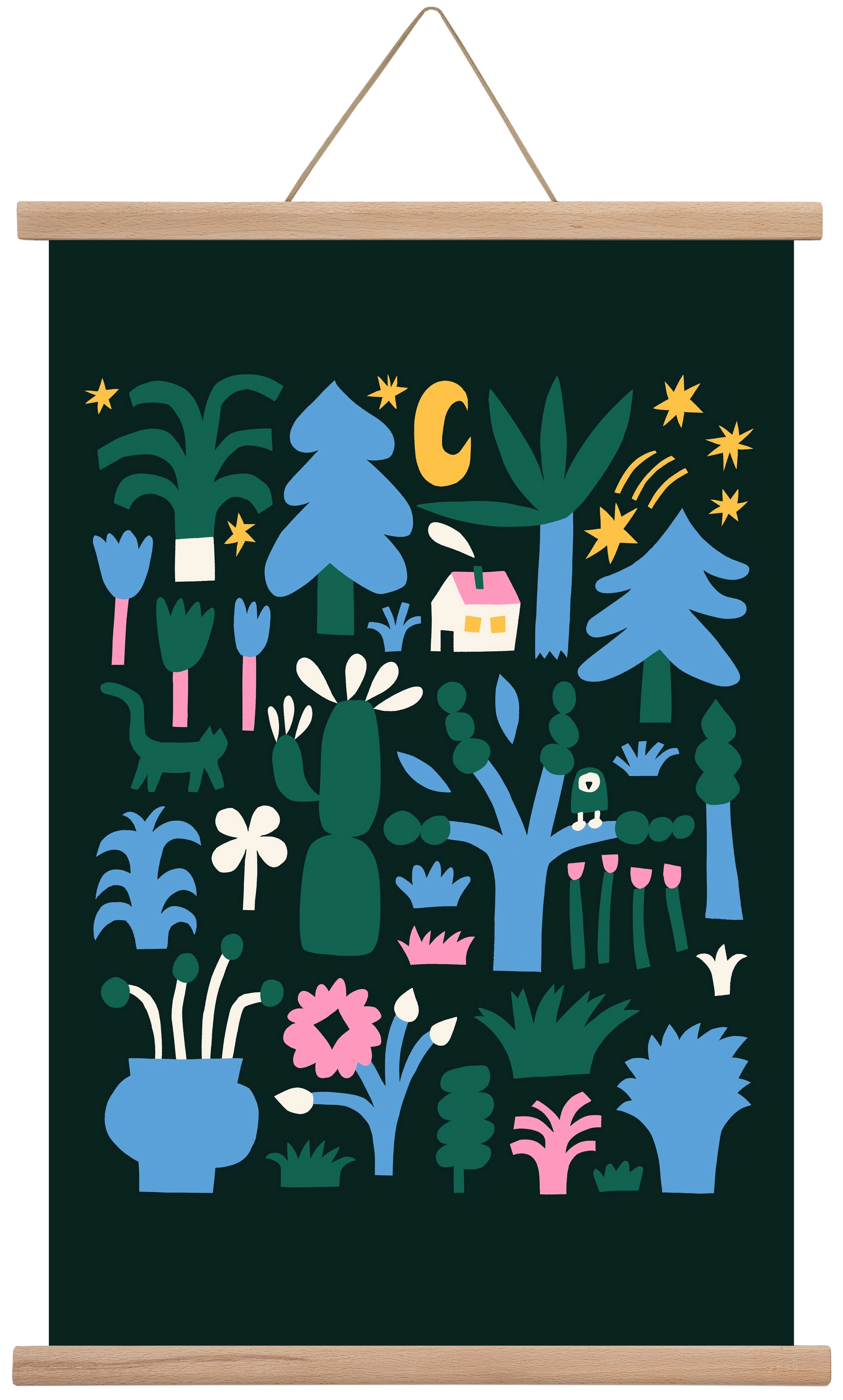 MAgic Garden, 40x60 cm (40x60 cm), Tölgy akasztó