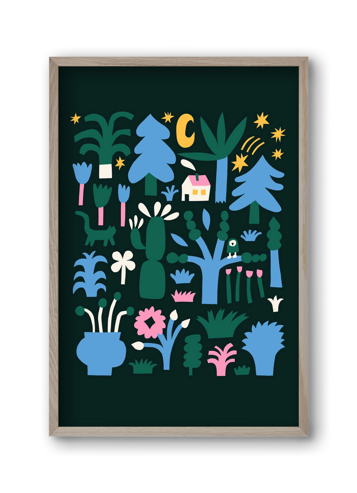 MAgic Garden, 30x45 cm (30x45 cm), Tölgy keret