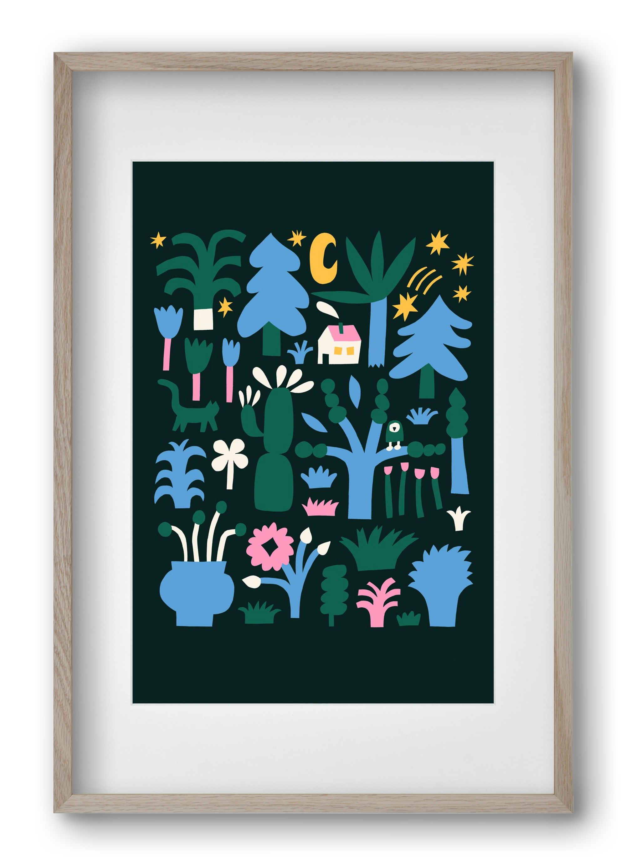 MAgic Garden, 40x60 cm (30x45 cm), Tölgy keret, paszpartuval