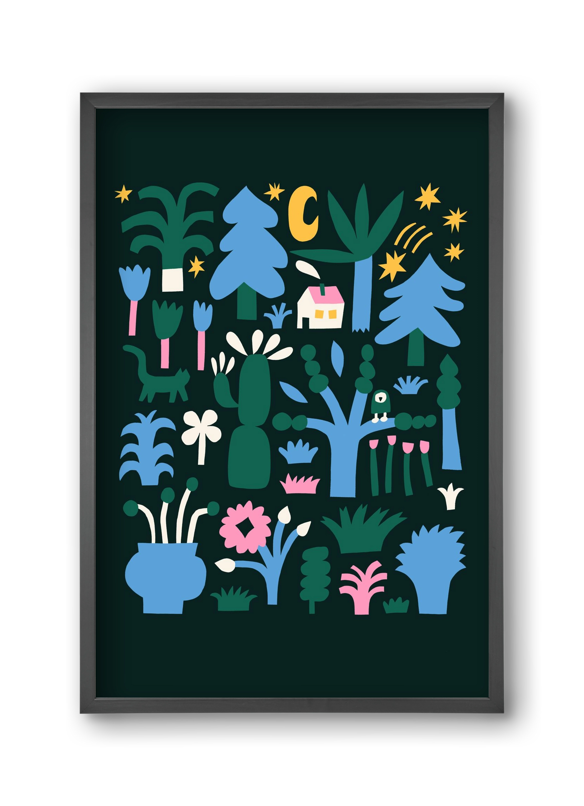 MAgic Garden, 30x45 cm (30x45 cm), Fekete keret