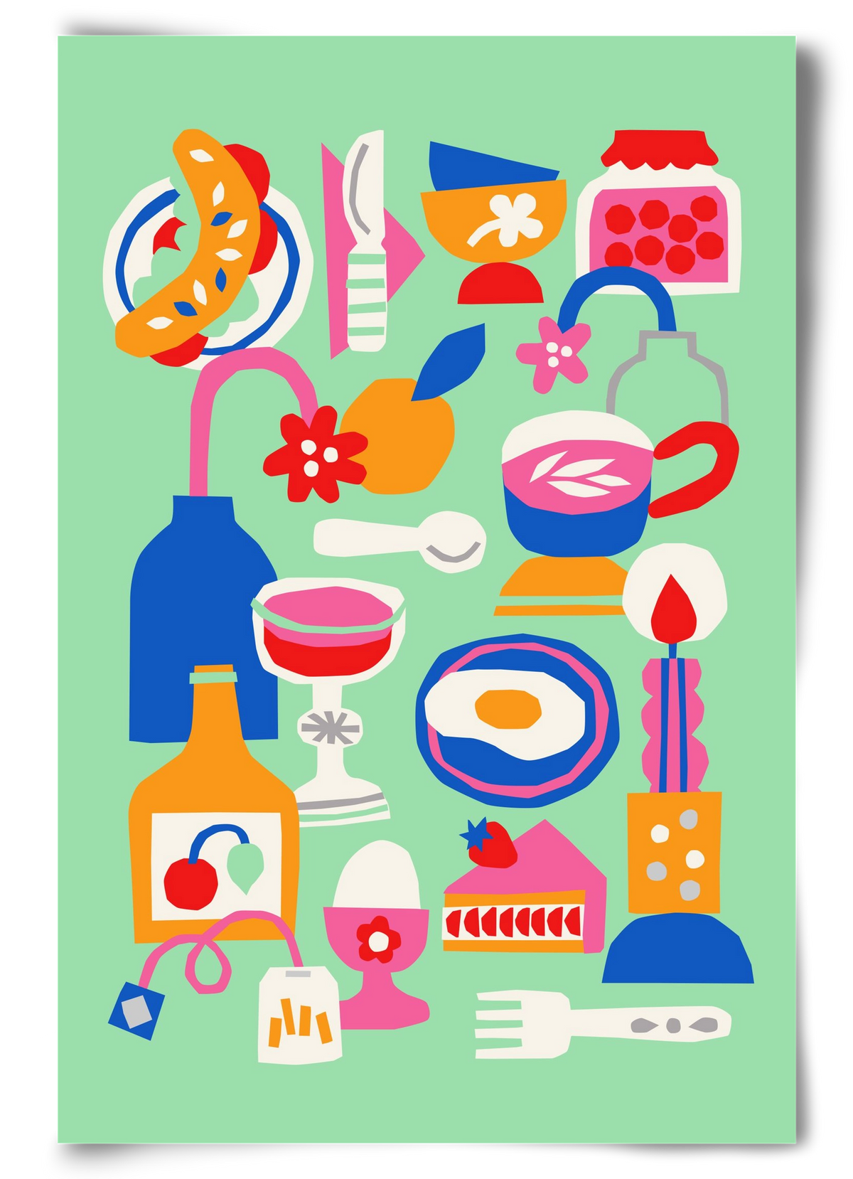 Breakfast, 60x90 cm, Keret nélkül