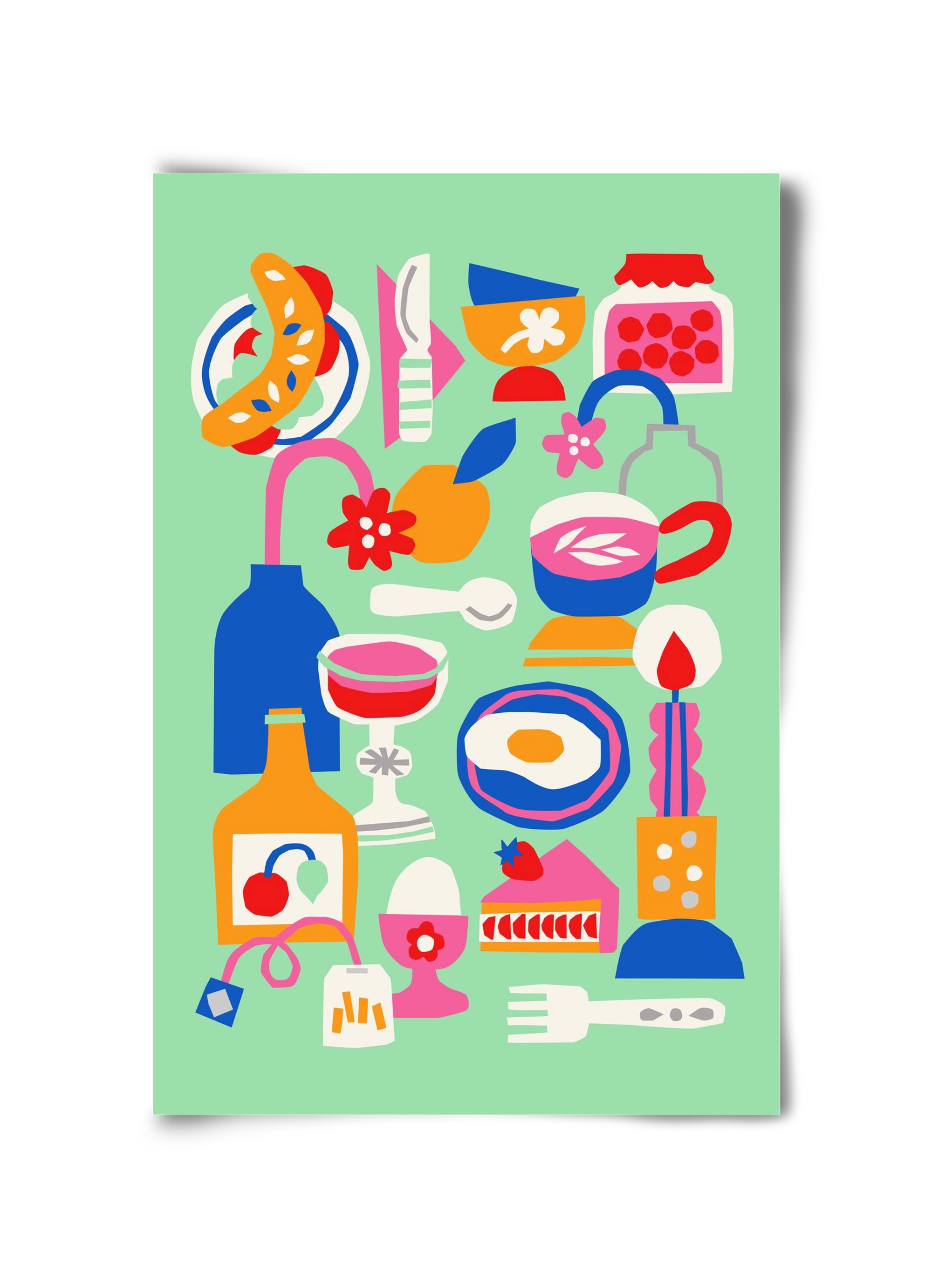 Breakfast, 30x45 cm, Keret nélkül