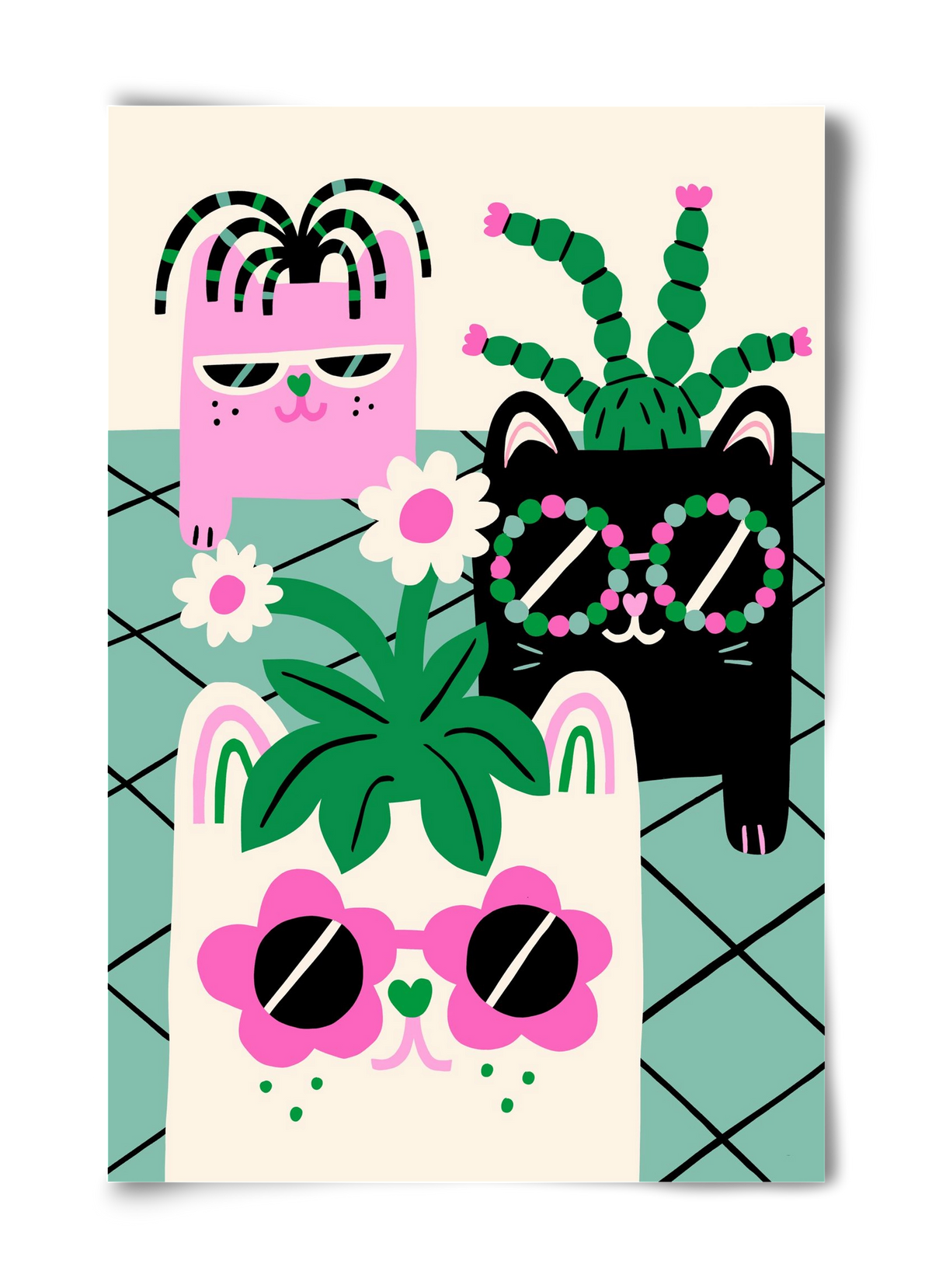 Cat Pots, 40x60 cm, Keret nélkül