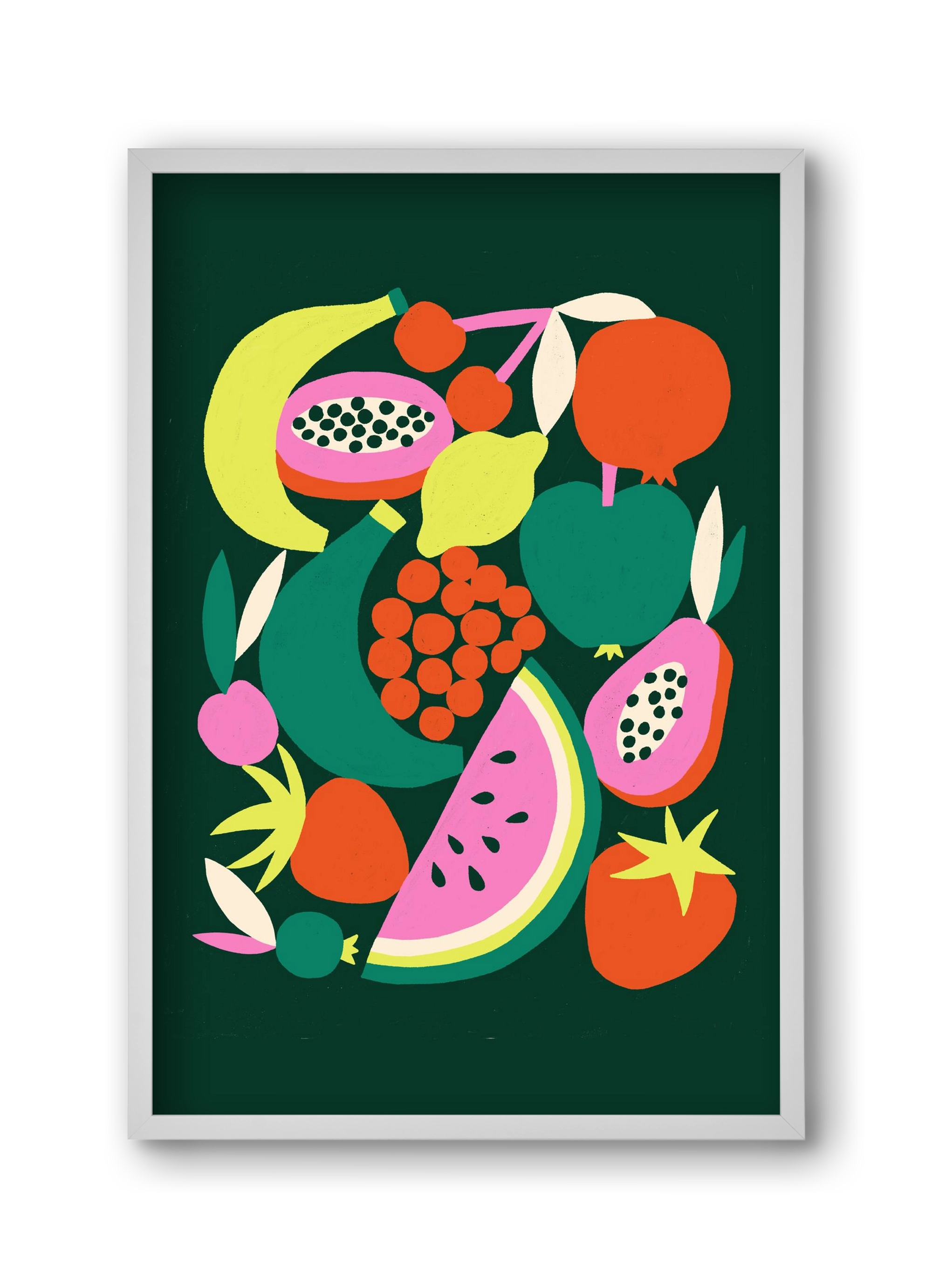 Fruits, 30x45 cm (30x45 cm), Fehér keret