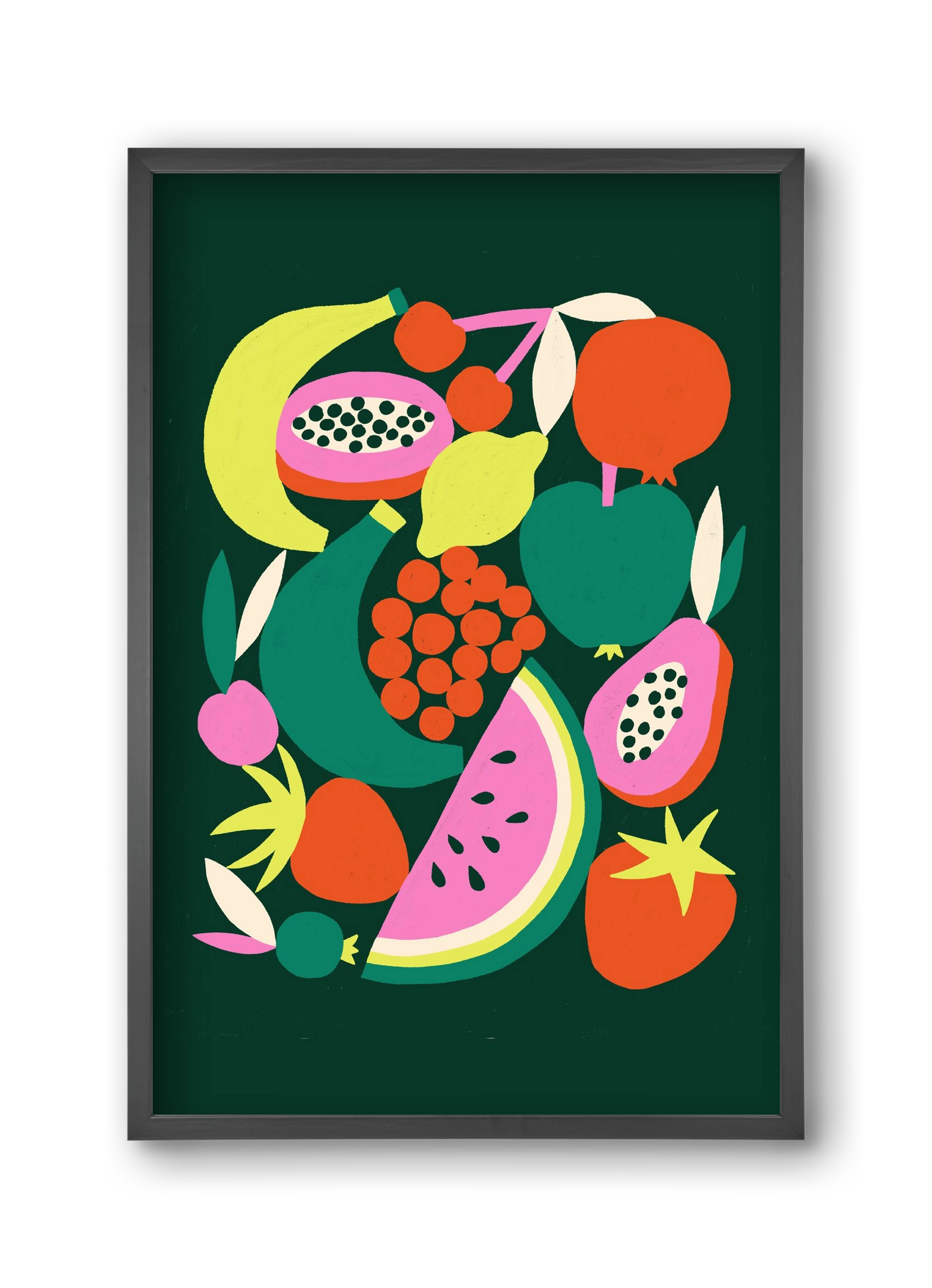 Fruits, 30x45 cm (30x45 cm), Fekete keret