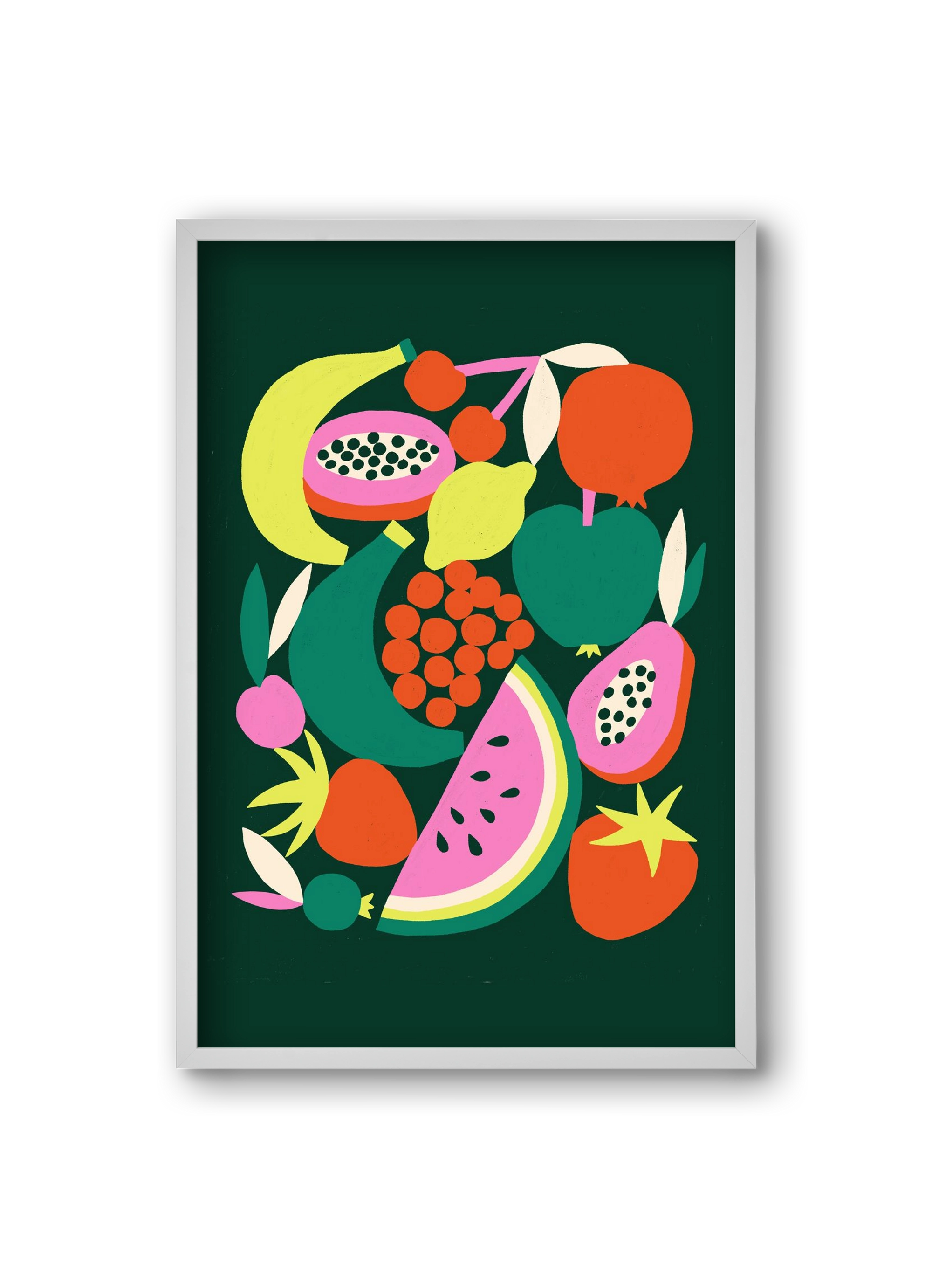 Fruits, 20x30 cm (20x30 cm), Fehér keret