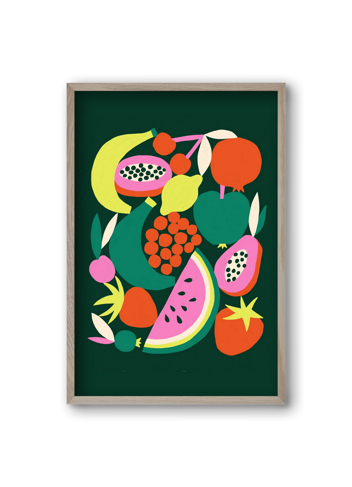 Fruits, 20x30 cm (20x30 cm), Tölgy keret