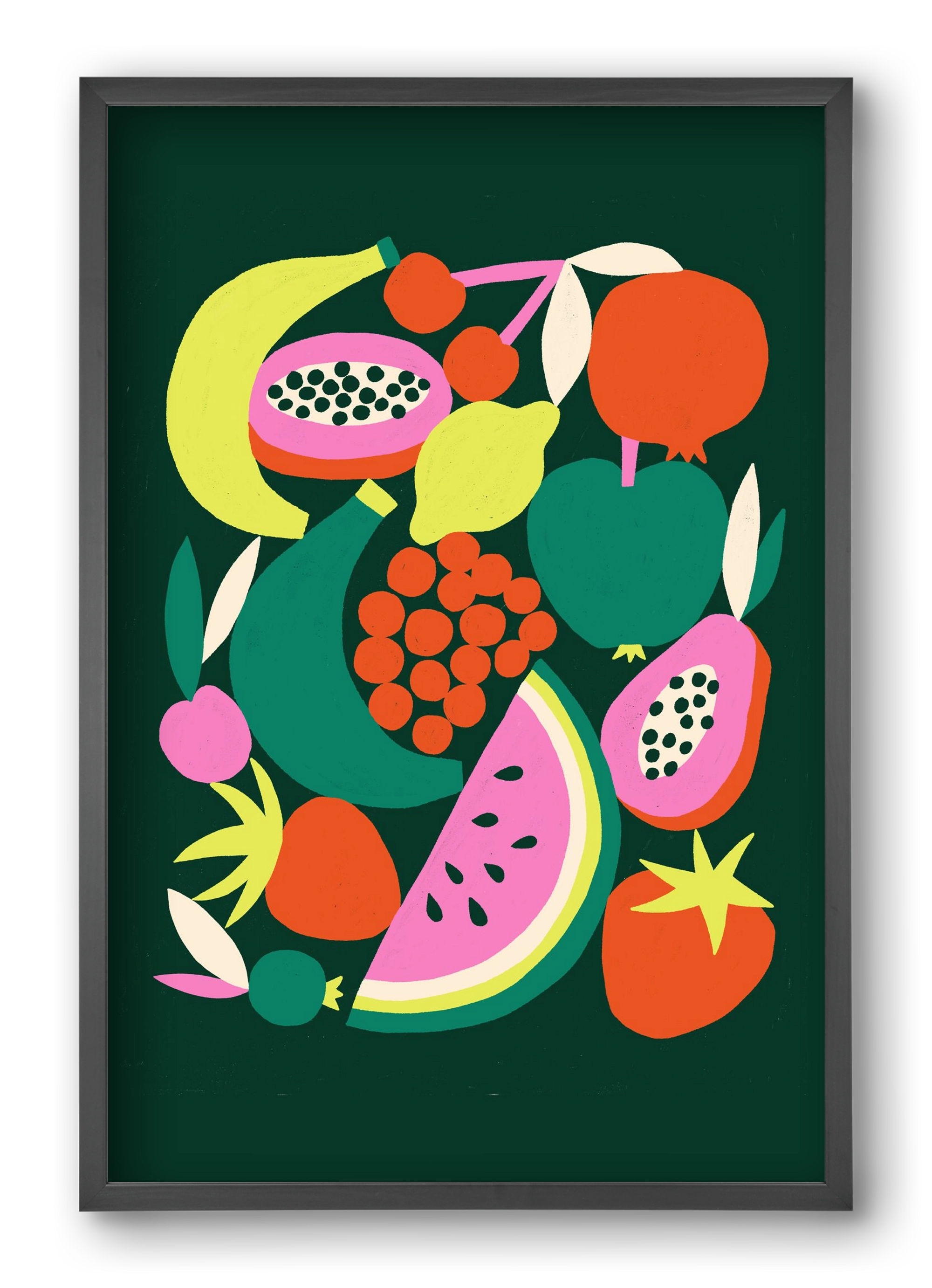 Fruits, 40x60 cm (40x60 cm), Fekete keret