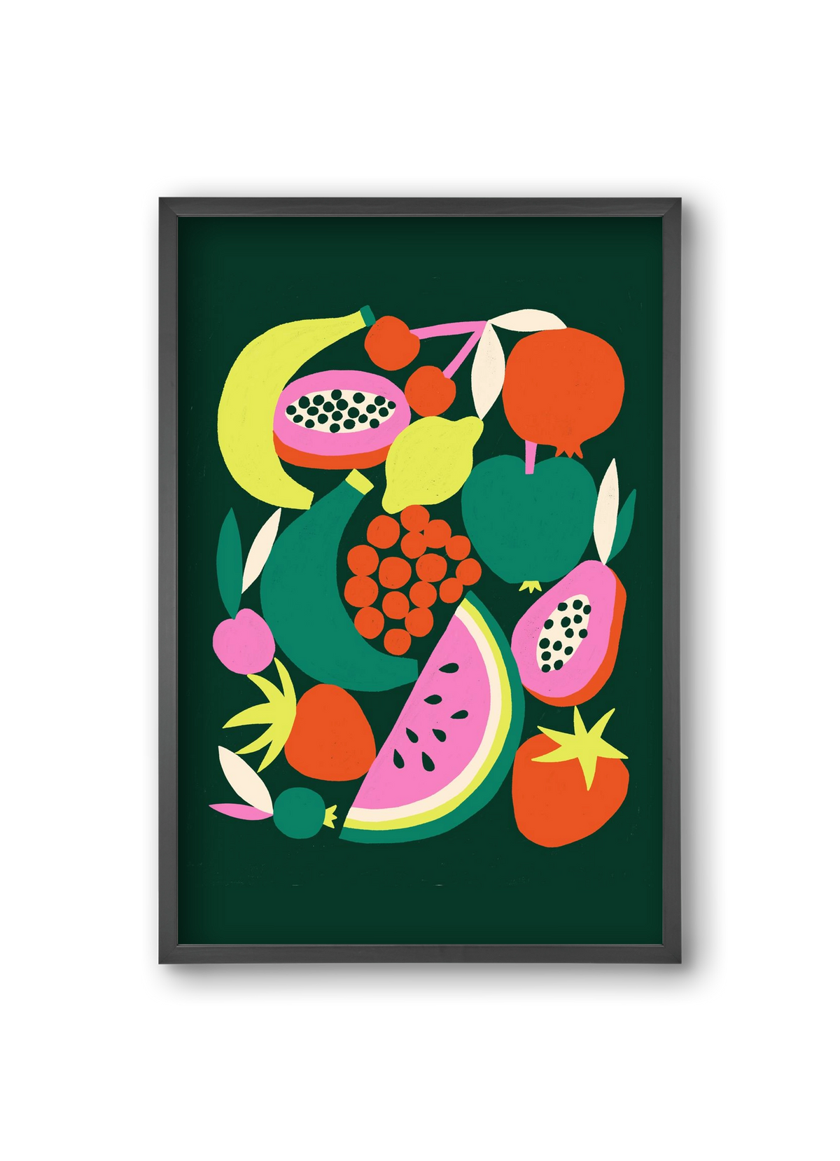 Fruits, 20x30 cm (20x30 cm), Fekete keret