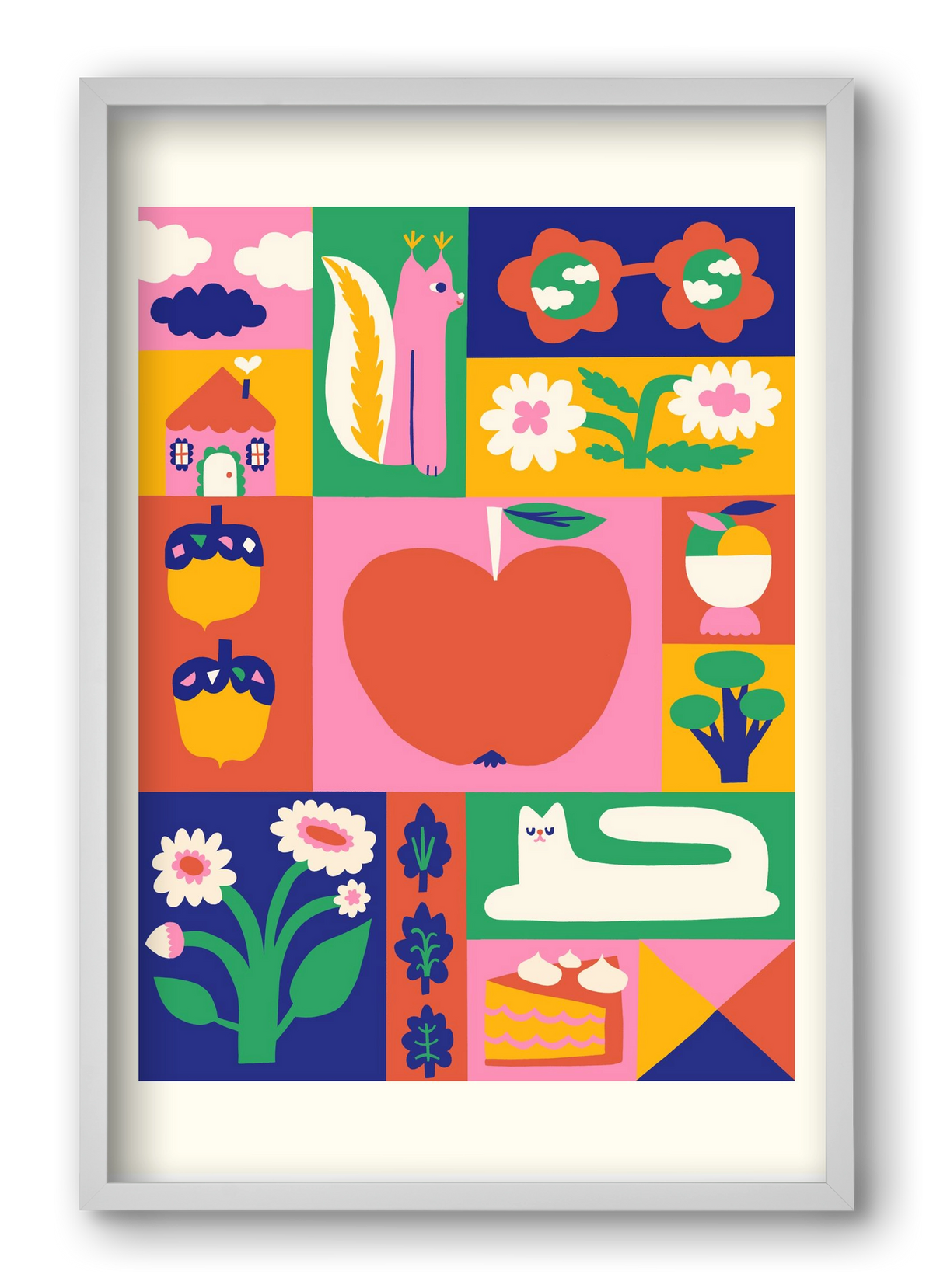 Daydreaming, 40x60 cm (40x60 cm), Fehér keret