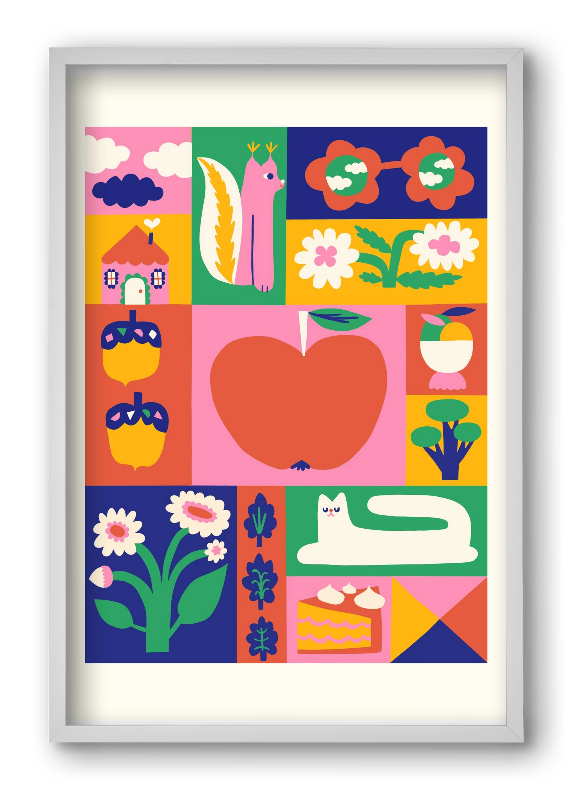 Daydreaming, 40x60 cm (40x60 cm), Fehér keret