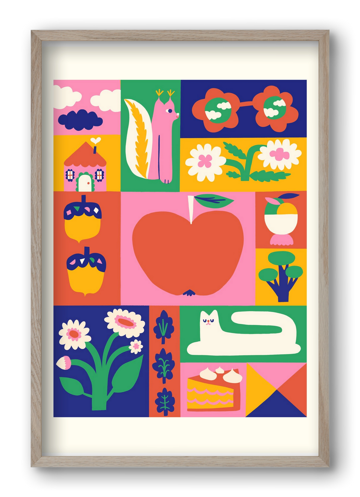 Daydreaming, 40x60 cm (40x60 cm), Tölgy keret