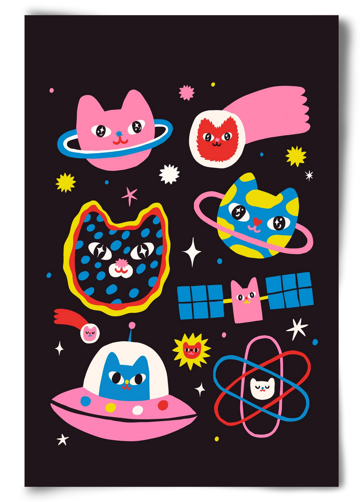 Cat Space, 60x90 cm, Keret nélkül