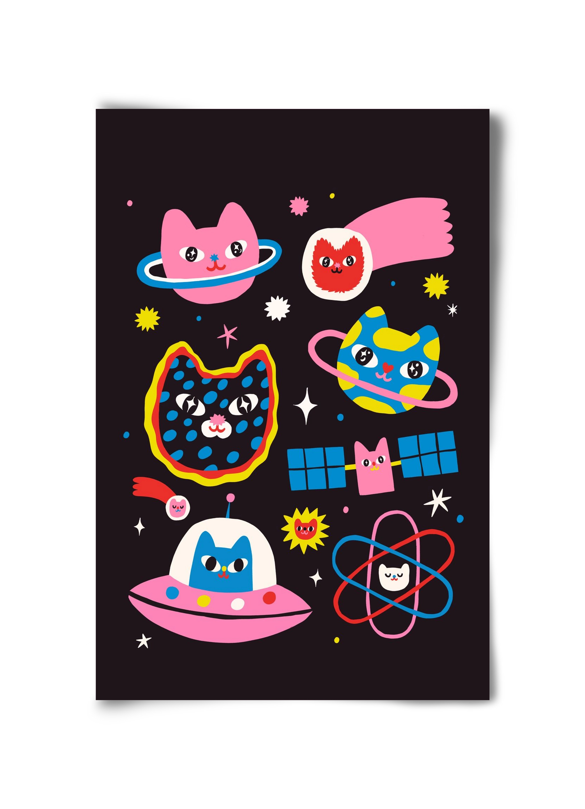 Cat Space, 30x45 cm, Keret nélkül