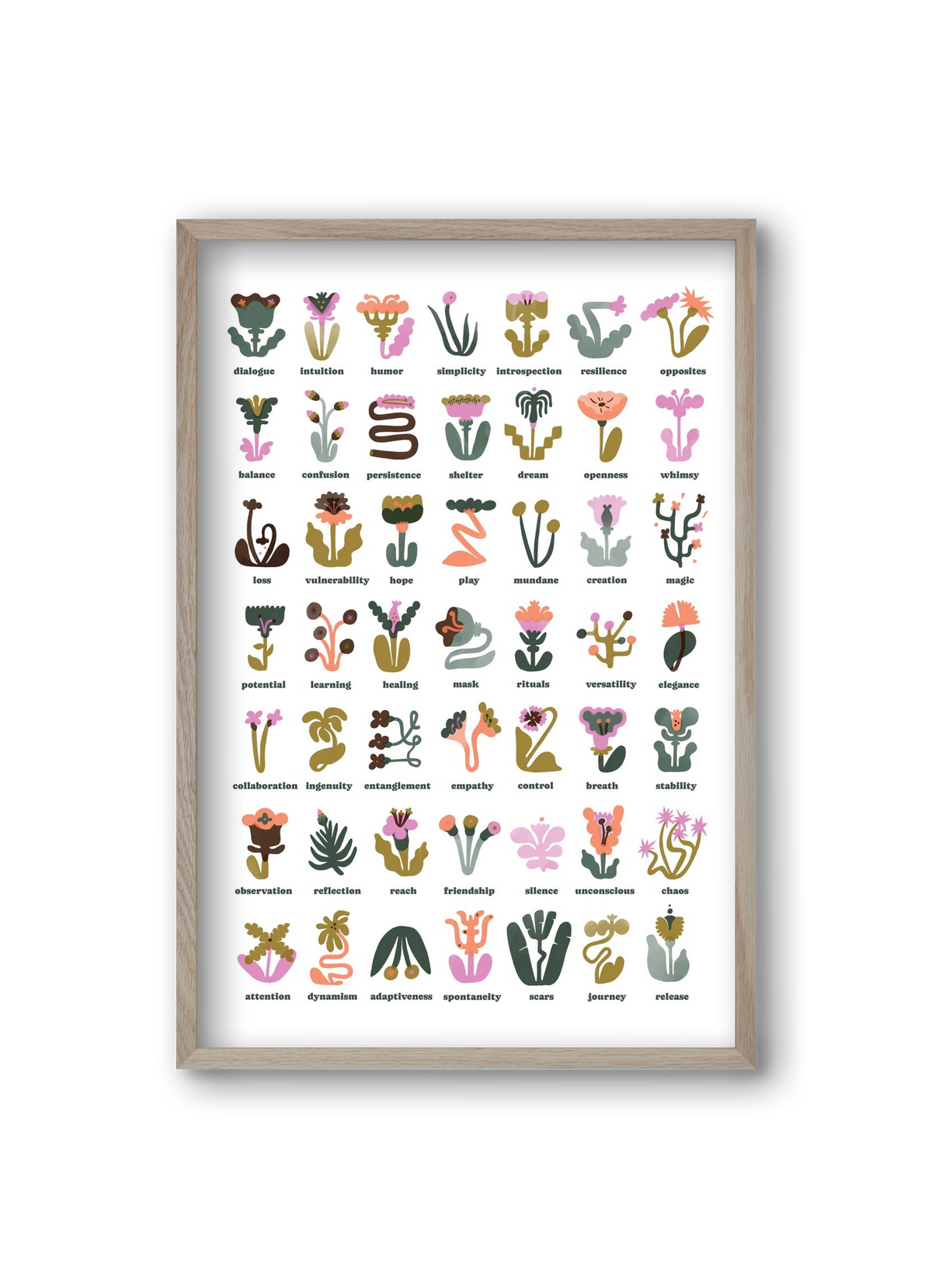 Beyond Bloom, 20x30 cm (20x30 cm), Tölgy keret