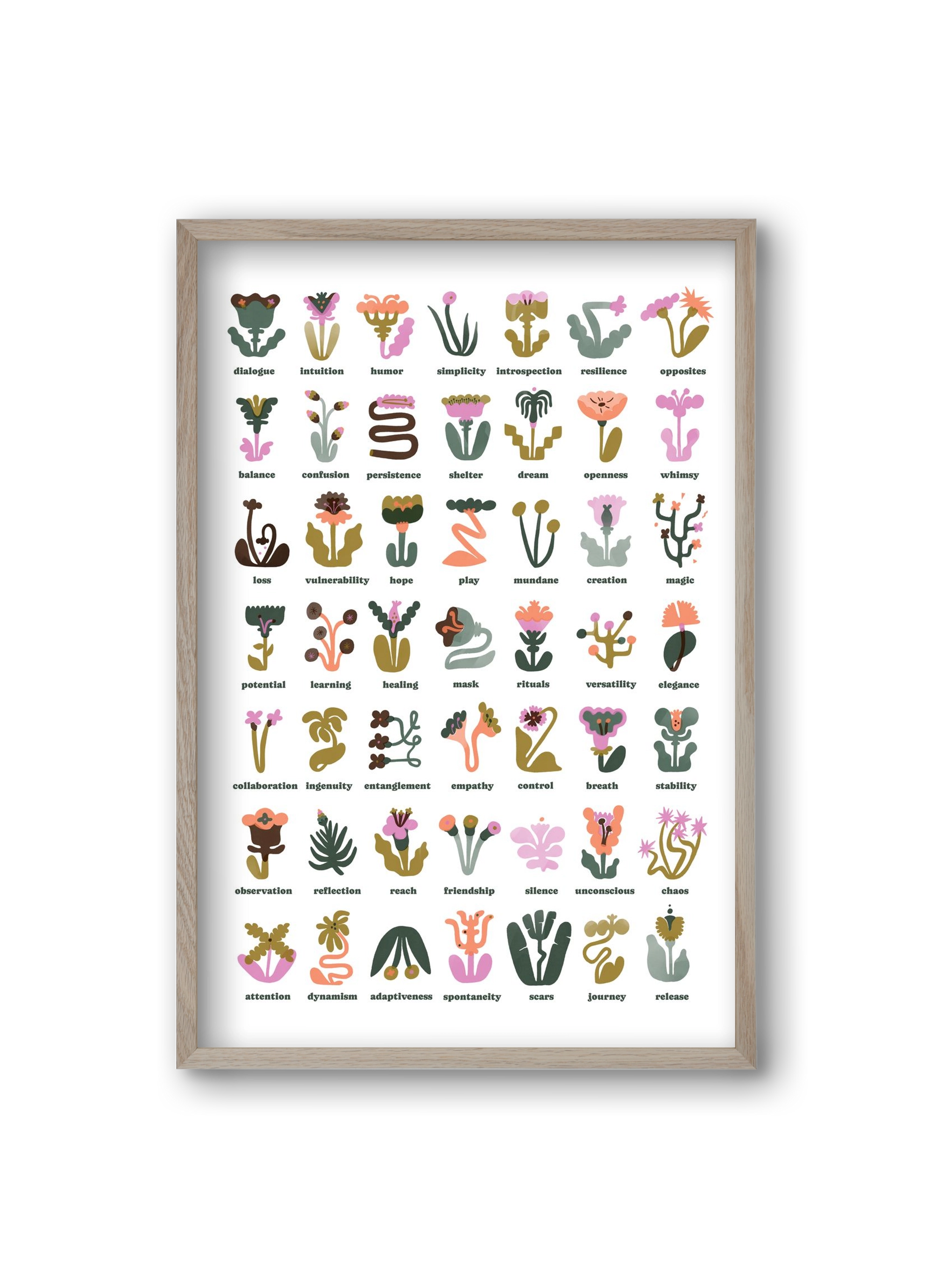 Beyond Bloom, 20x30 cm (20x30 cm), Tölgy keret