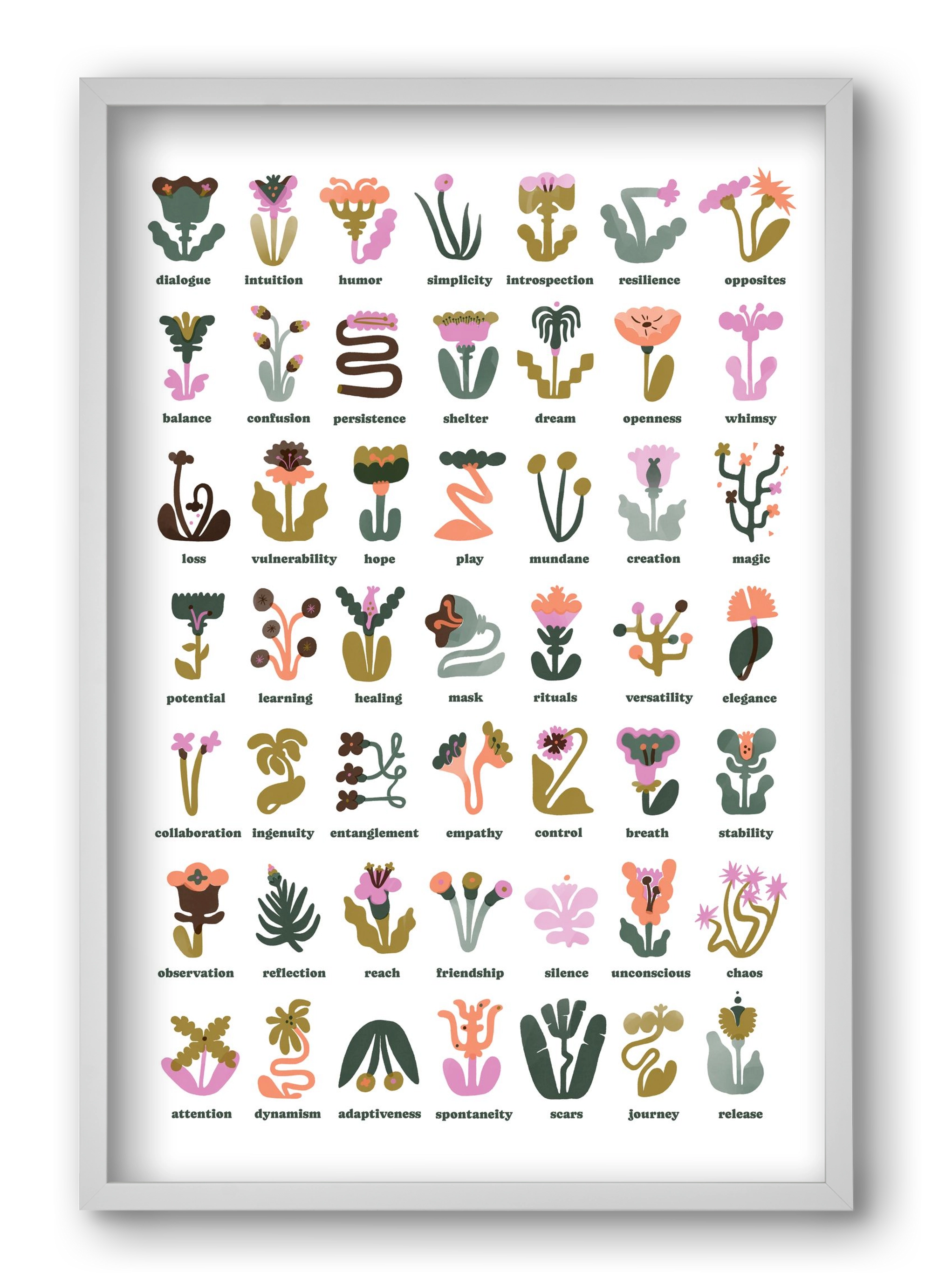 Beyond Bloom, 40x60 cm (40x60 cm), Fehér keret