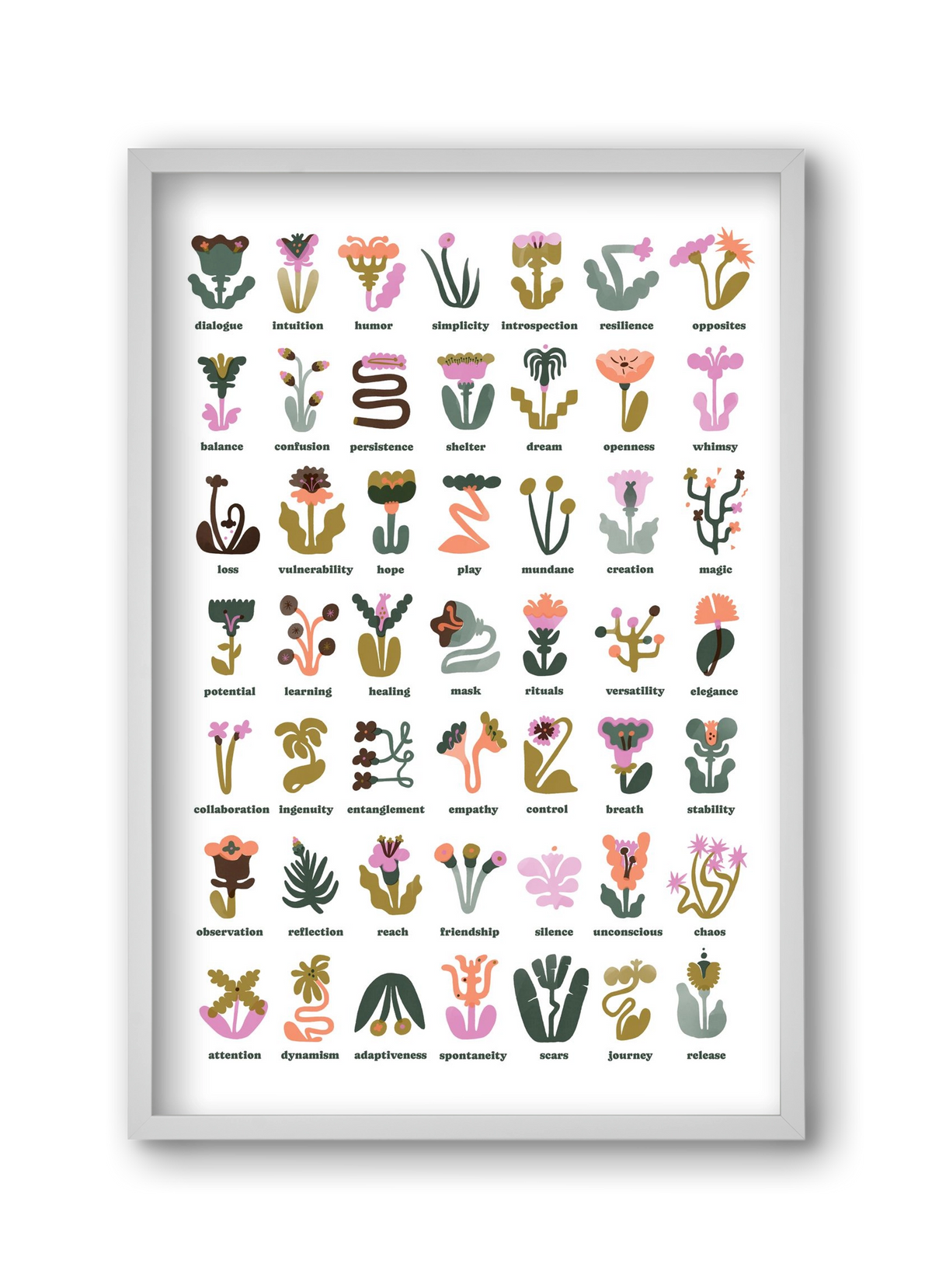 Beyond Bloom, 30x45 cm (30x45 cm), Fehér keret