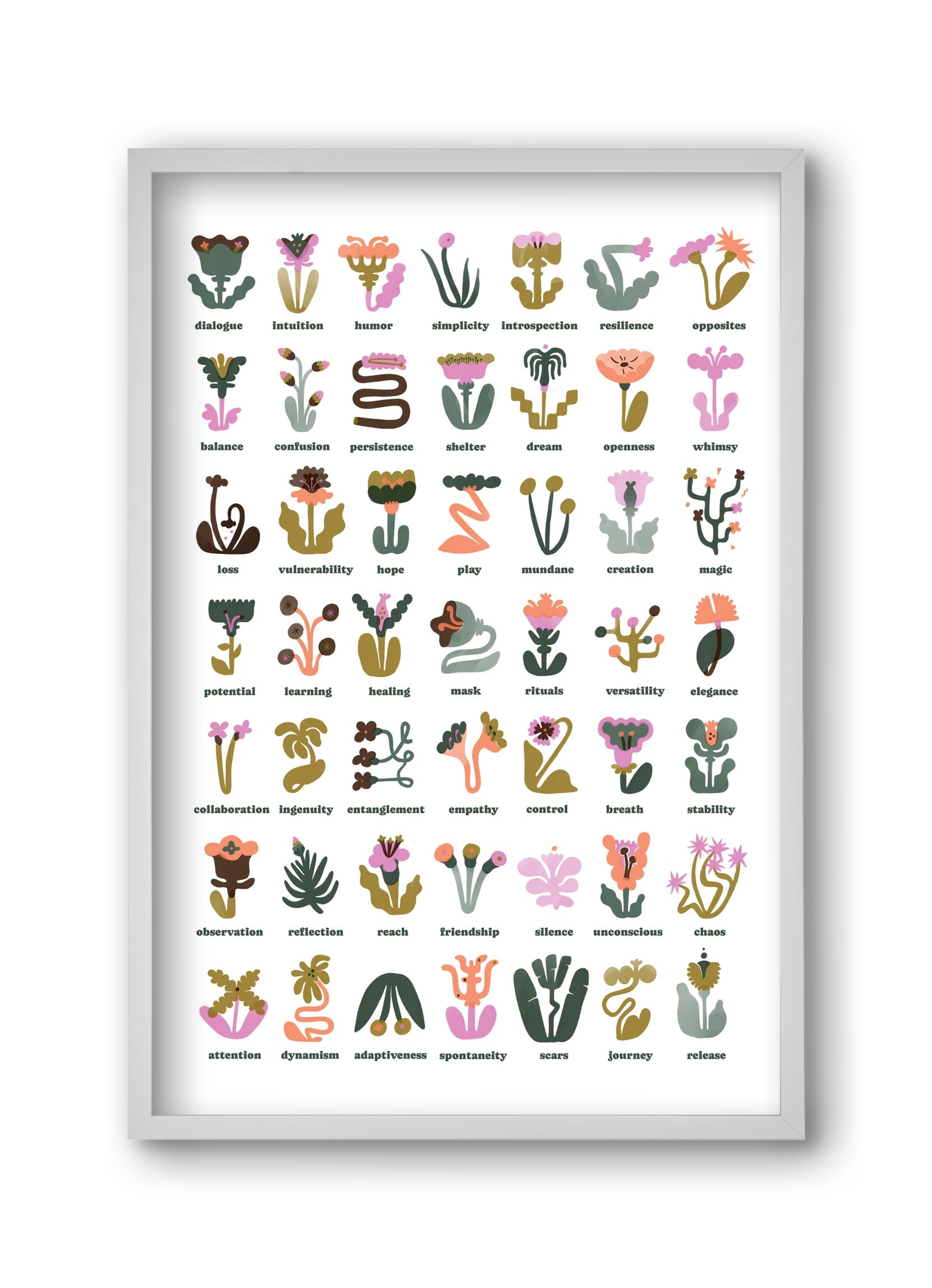 Beyond Bloom, 30x45 cm (30x45 cm), Fehér keret