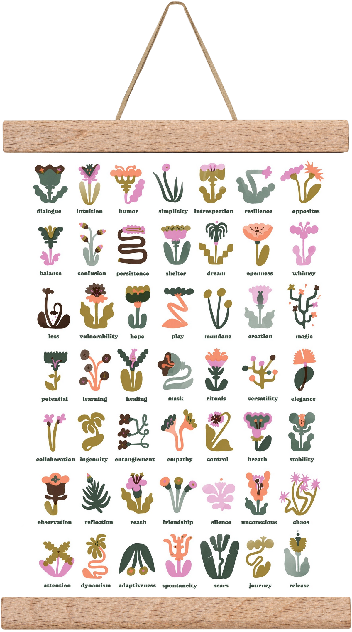 Beyond Bloom, 20x30 cm (20x30 cm), Tölgy akasztó