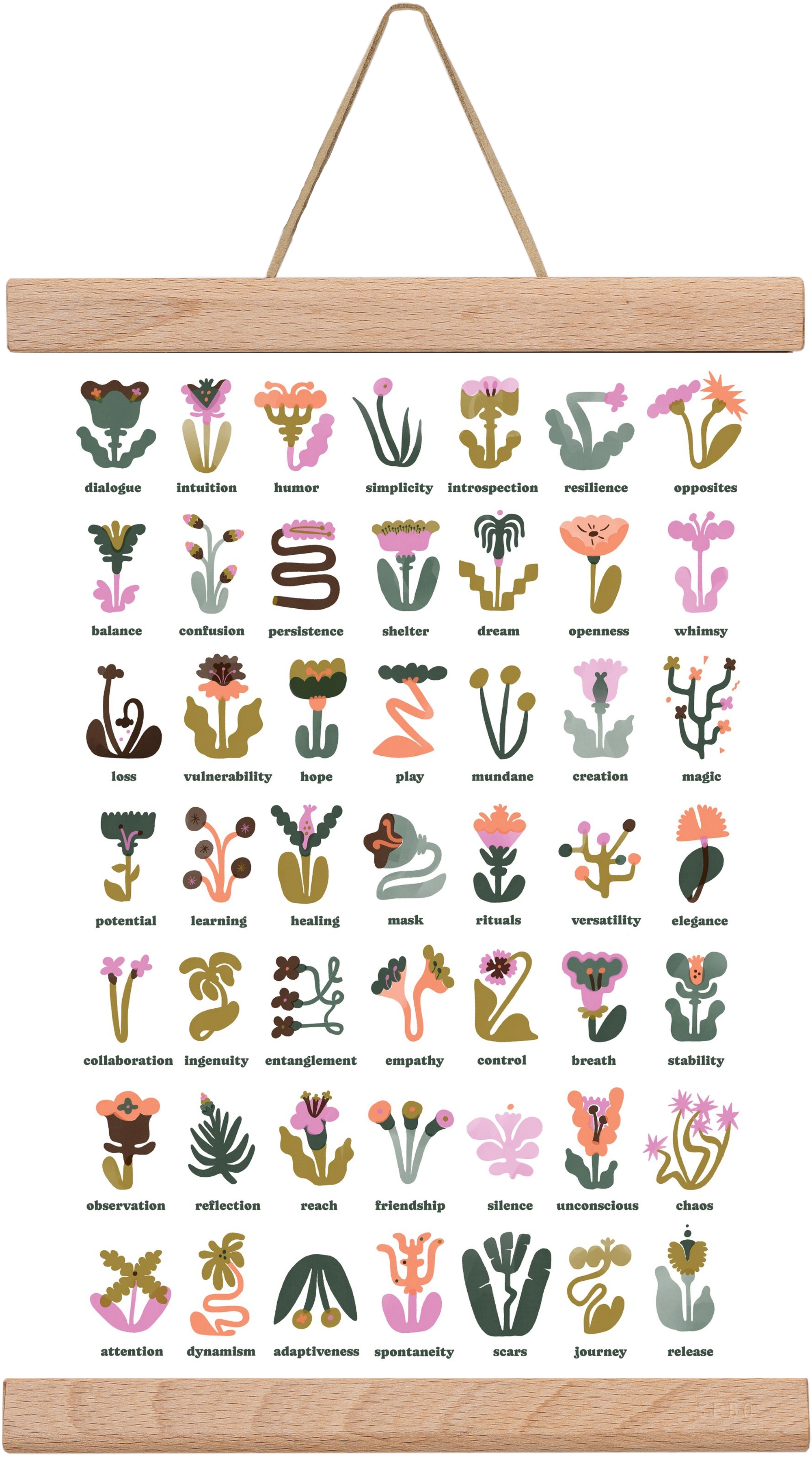 Beyond Bloom, 20x30 cm (20x30 cm), Tölgy akasztó