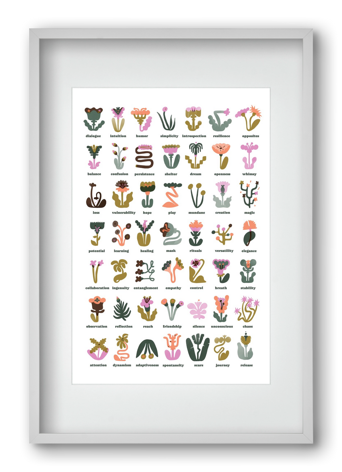 Beyond Bloom, 40x60 cm (30x45 cm), Fehér keret, paszpartuval