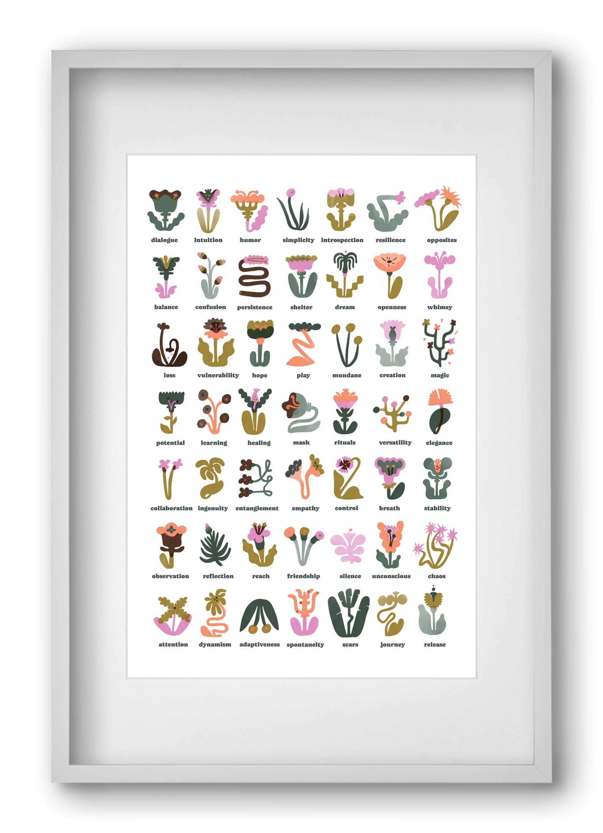 Beyond Bloom, 40x60 cm (30x45 cm), Fehér keret, paszpartuval