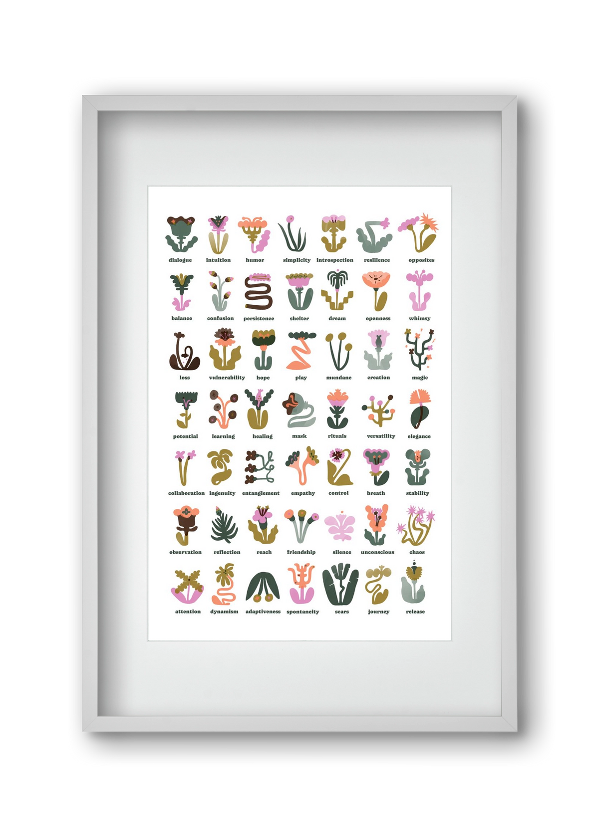 Beyond Bloom, 30x45 cm (20x30 cm), Fehér keret, paszpartuval