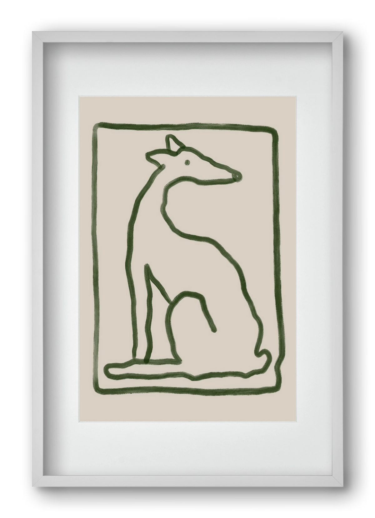 The Dog Waits, 40x60 cm (30x45 cm), Fehér keret, paszpartuval