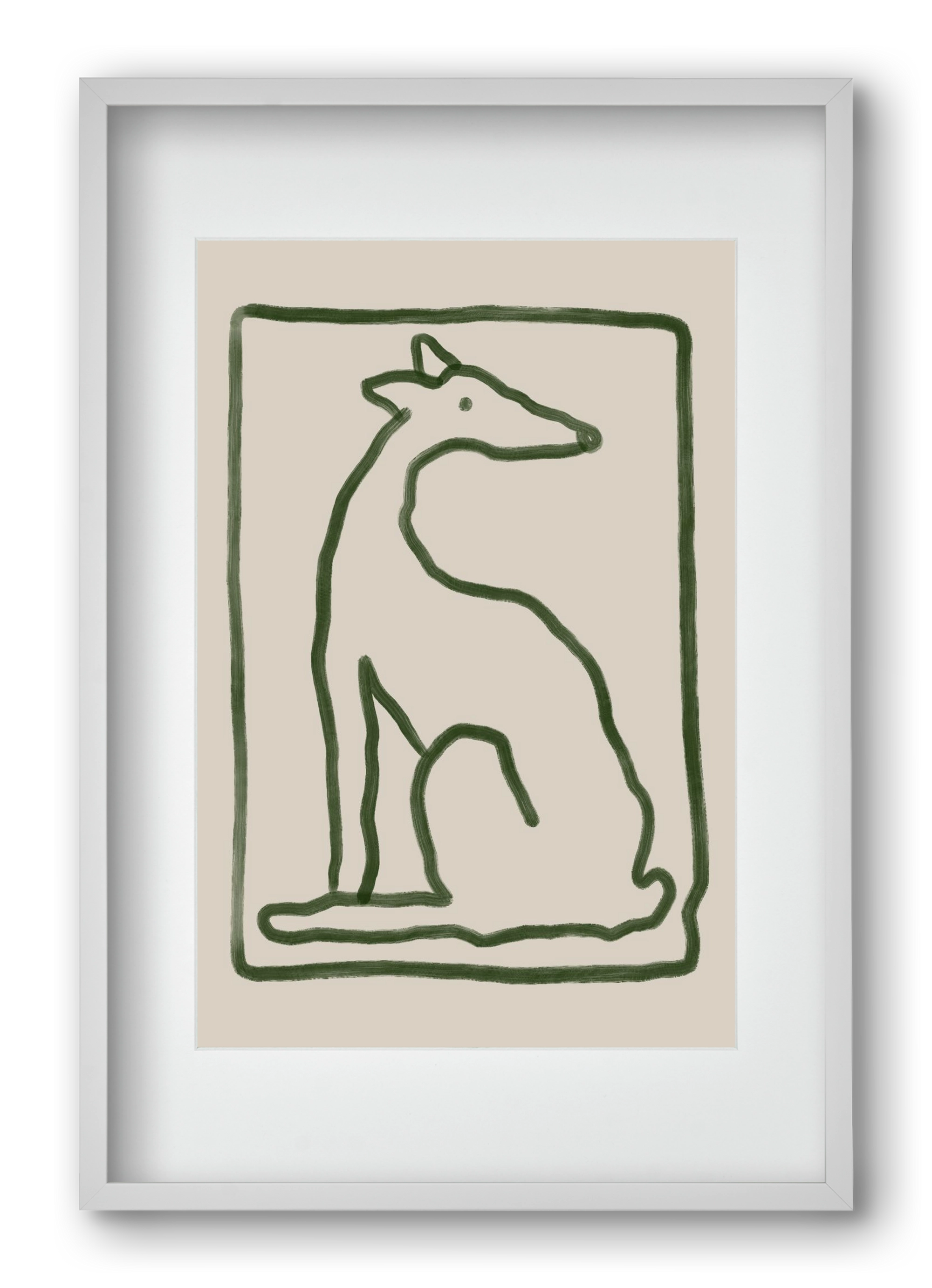 The Dog Waits, 40x60 cm (30x45 cm), Fehér keret, paszpartuval