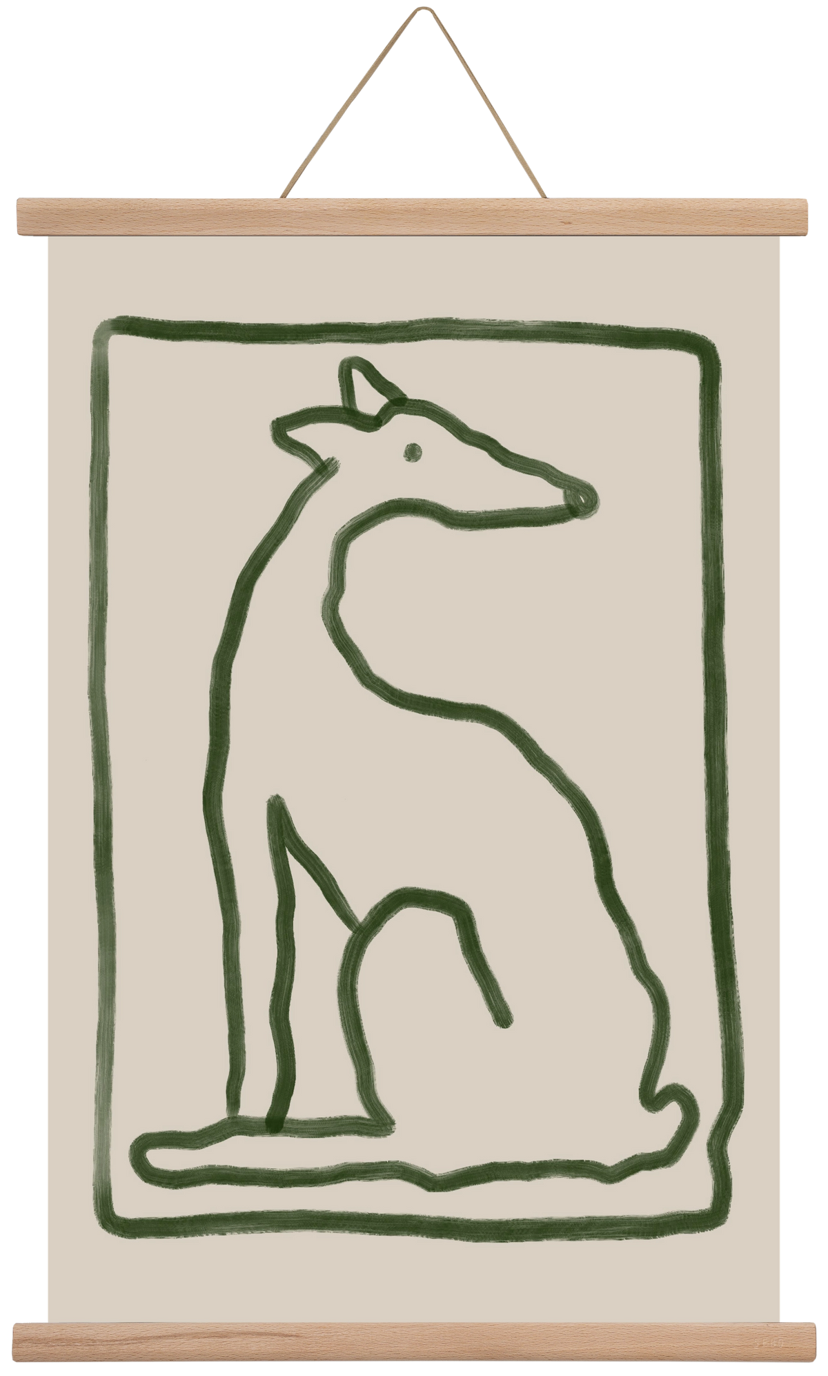 The Dog Waits, 40x60 cm (40x60 cm), Tölgy akasztó